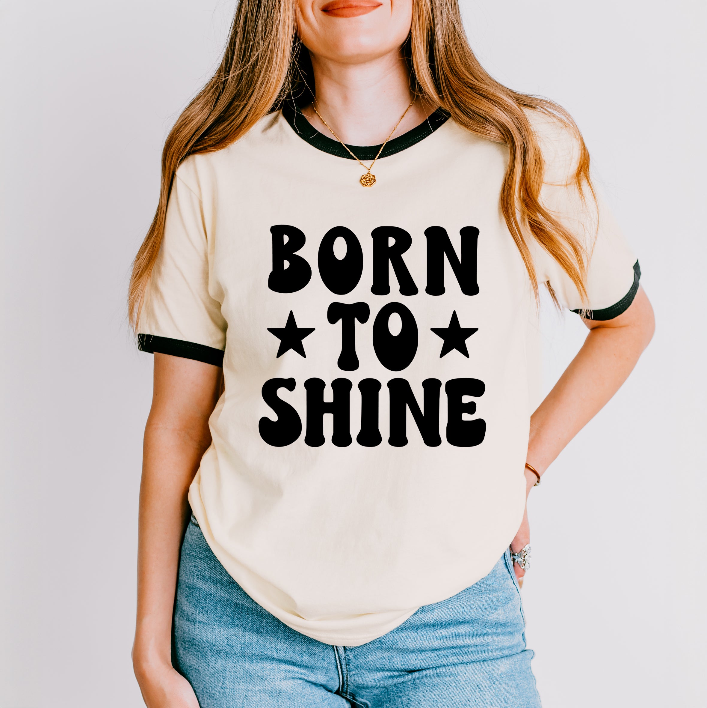 Born To Shine Stars | Ringer Tee