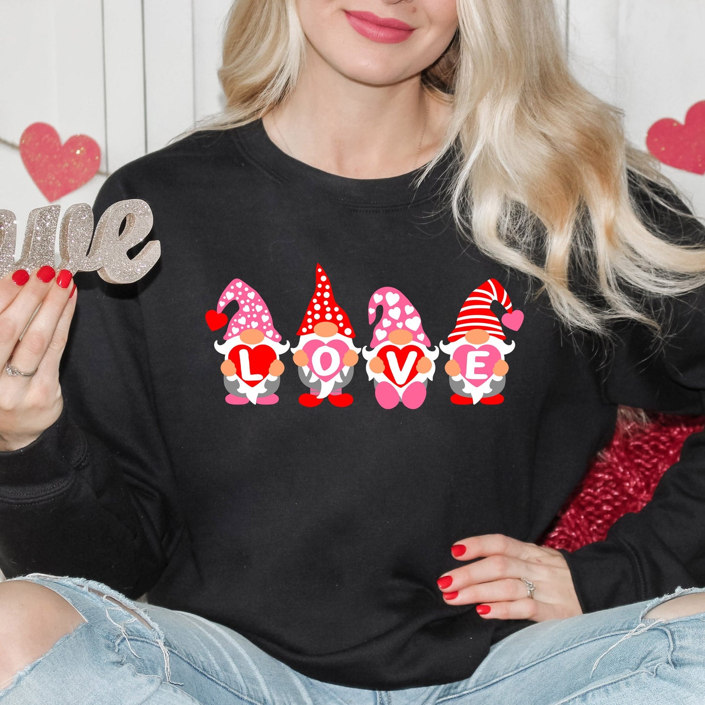 Clearance Love Gnomes | Sweatshirt