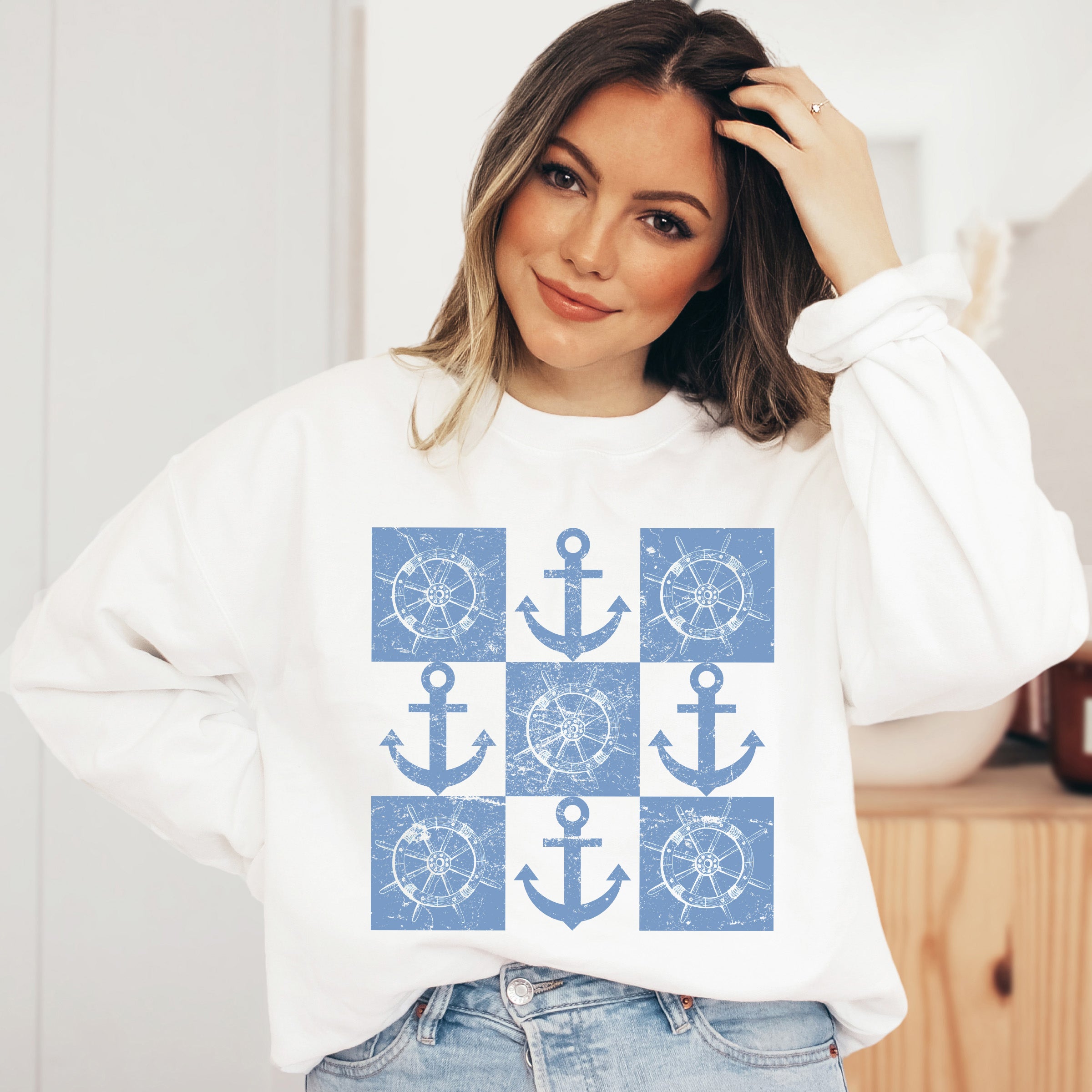 Anchor Wheel Grid | Sweatshirt