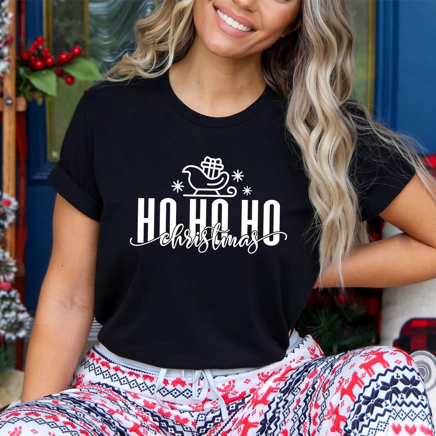 Sleigh Ho Ho Ho | Short Sleeve Graphic Tee