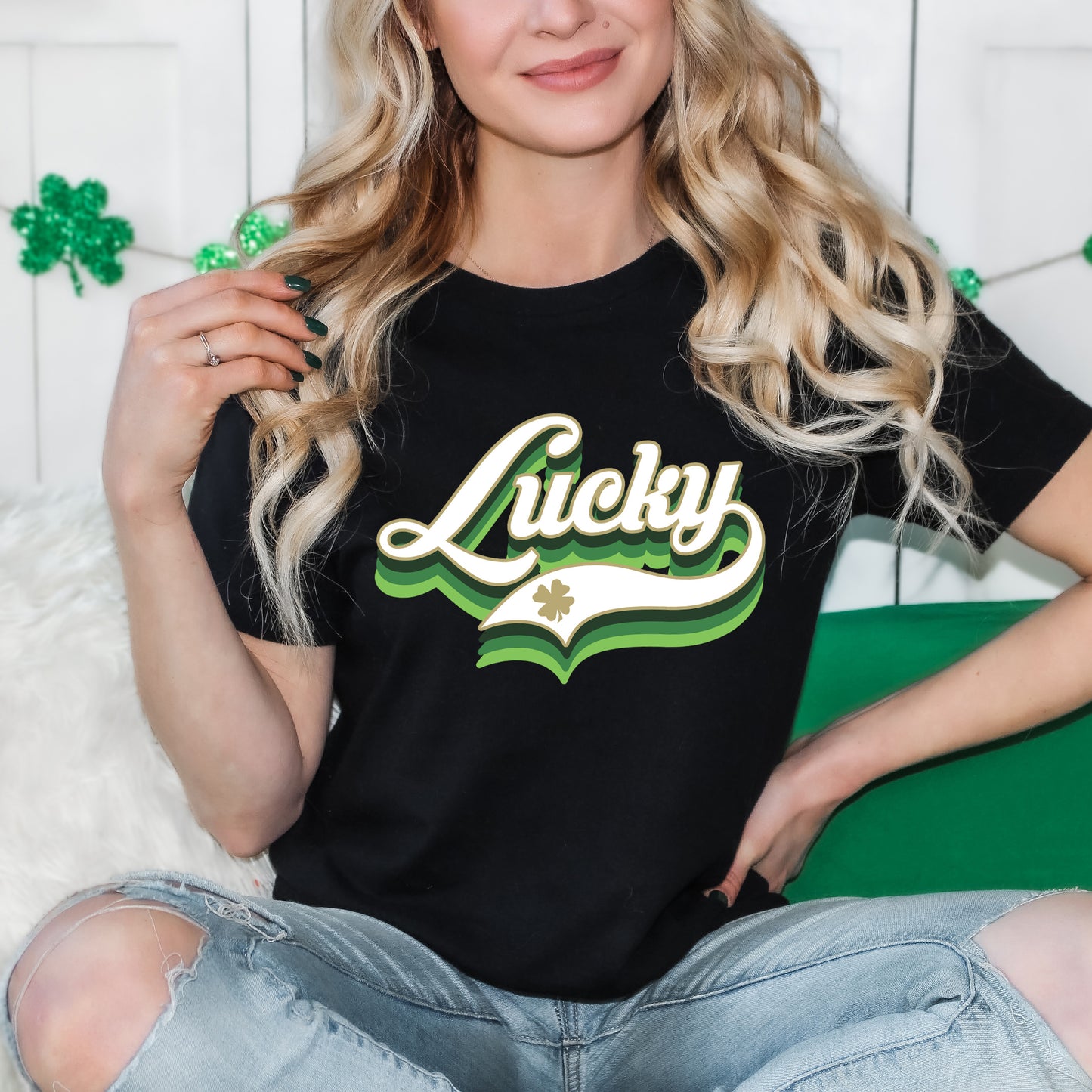 Lucky Script | Short Sleeve Graphic Tee