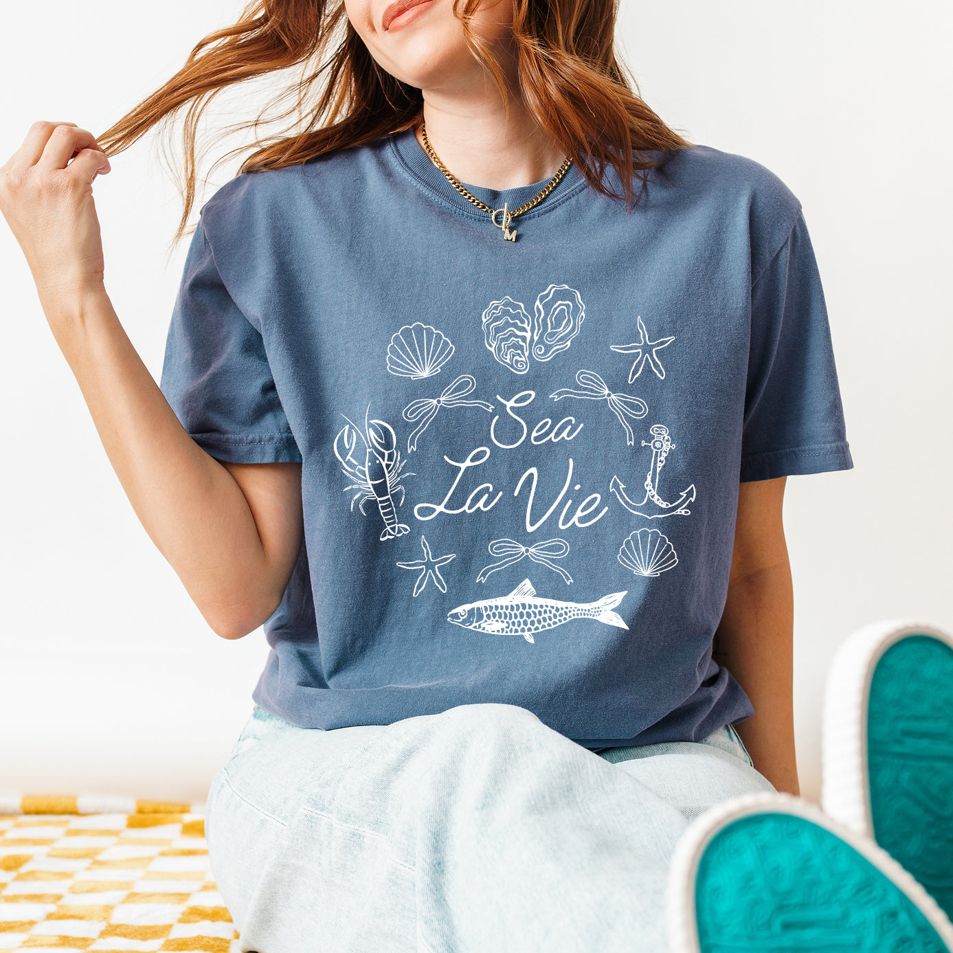 Sea La Vie Collage | Garment Dyed Tee