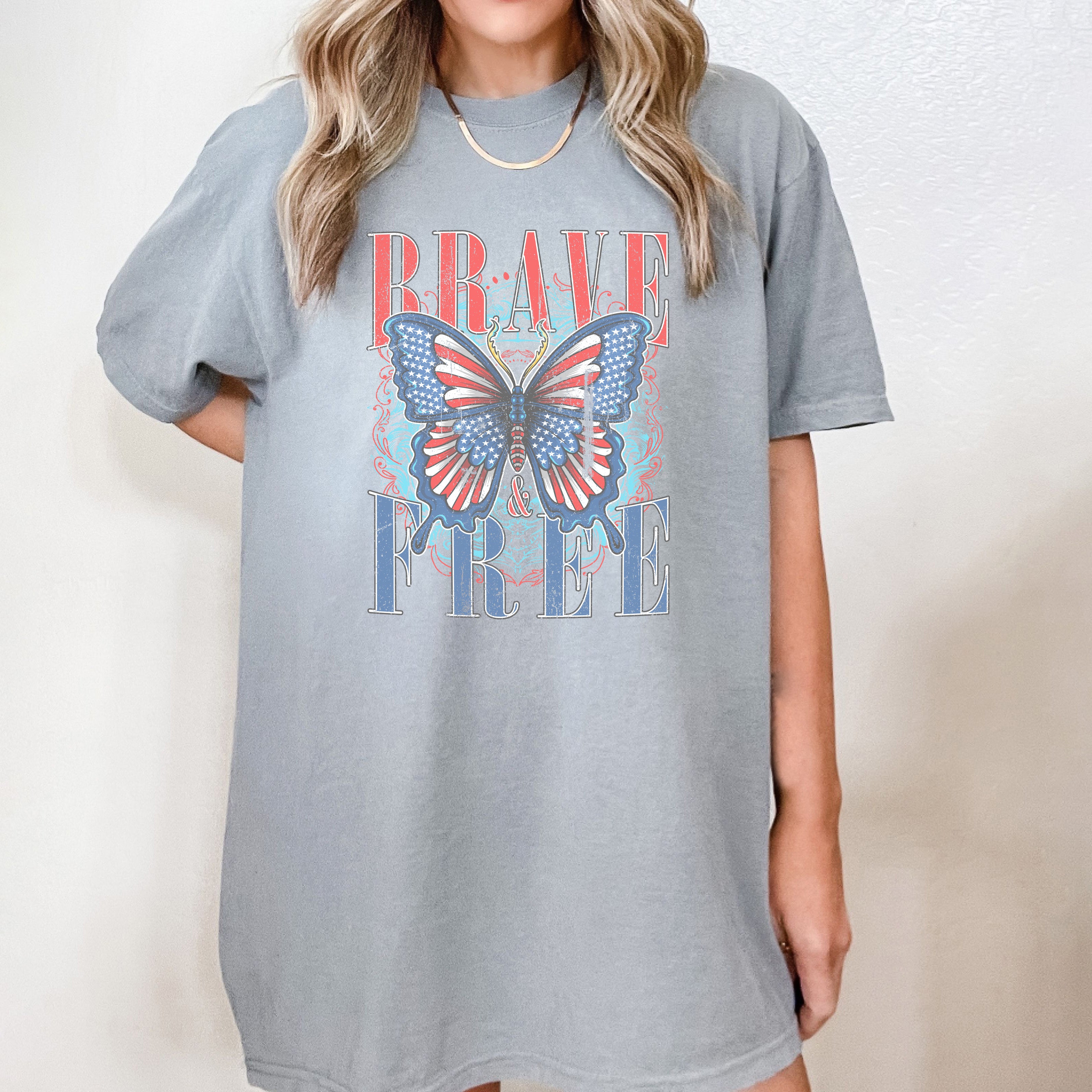 Brave Butterfly | Garment Dyed Short Sleeve Tee