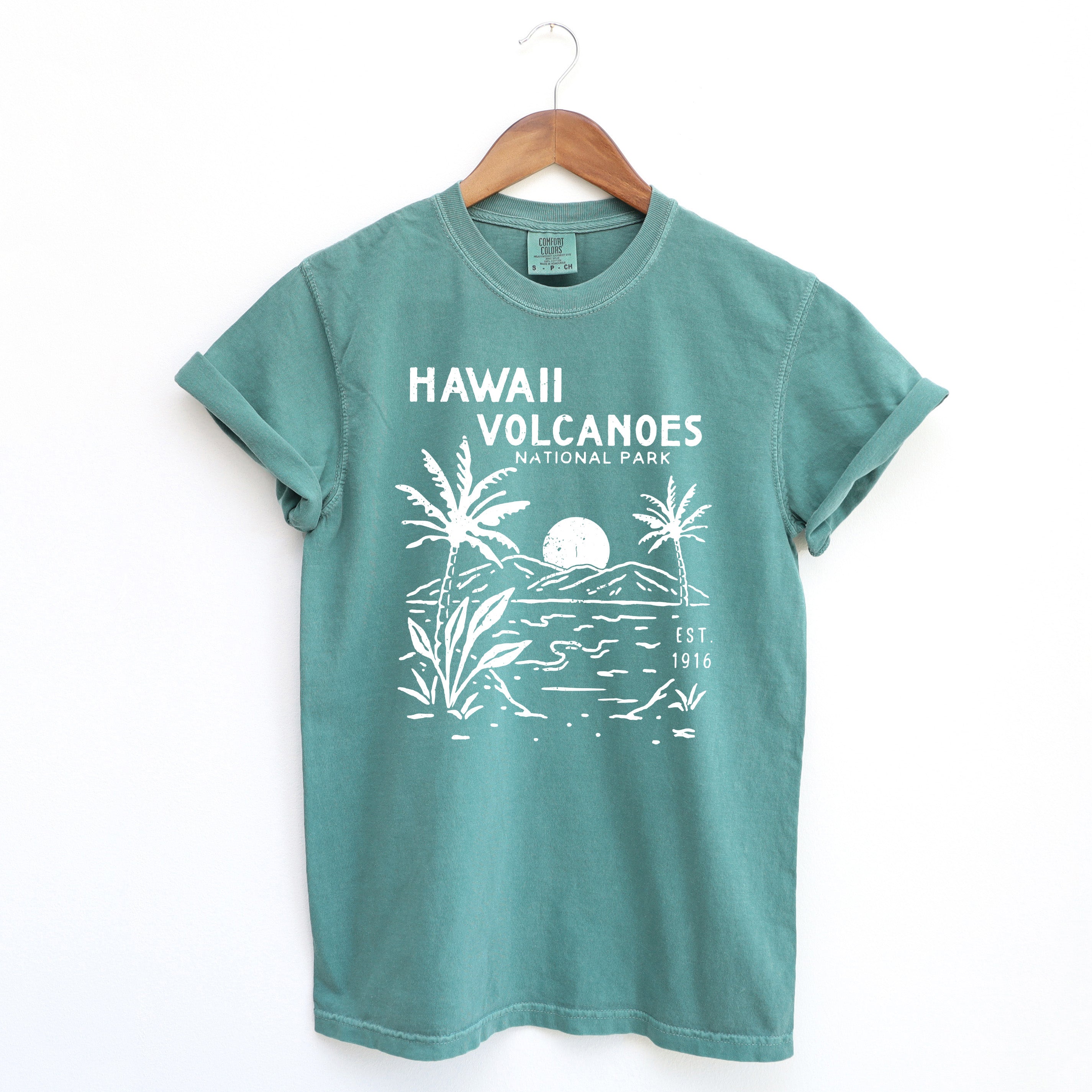 Hawaii Volcanoes | Garment Dyed Short Sleeve Tee
