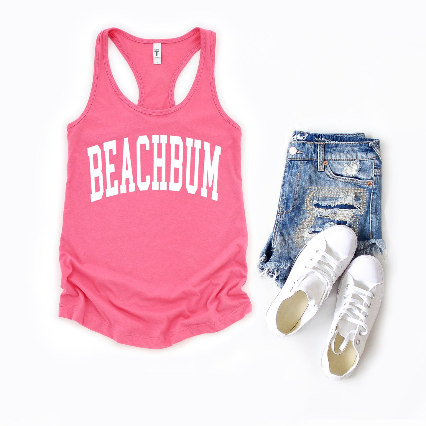 Beach Bum Curved | Racerback Tank