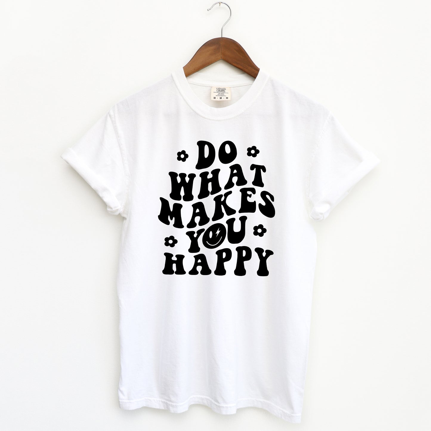 Makes You Happy Smiley Face | Garment Dyed Short Sleeve Tee