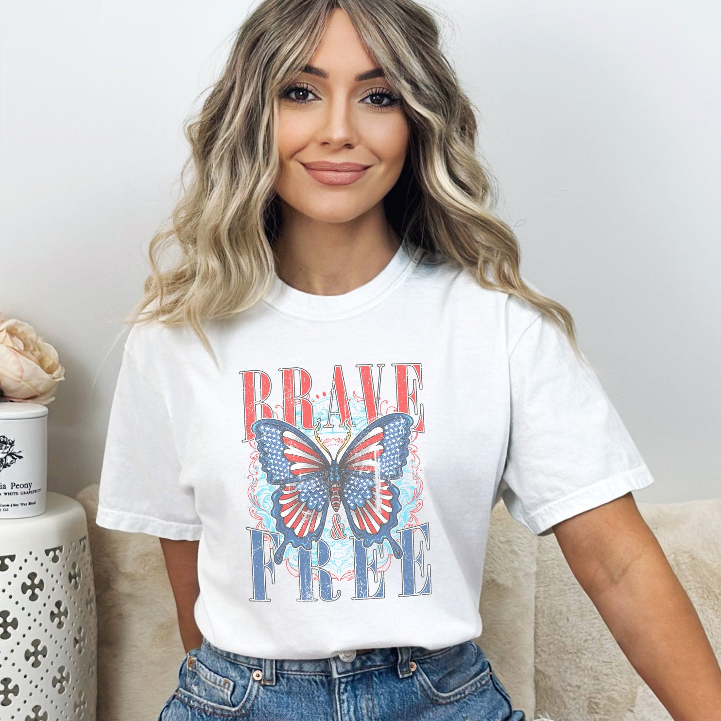Brave Butterfly | Garment Dyed Short Sleeve Tee