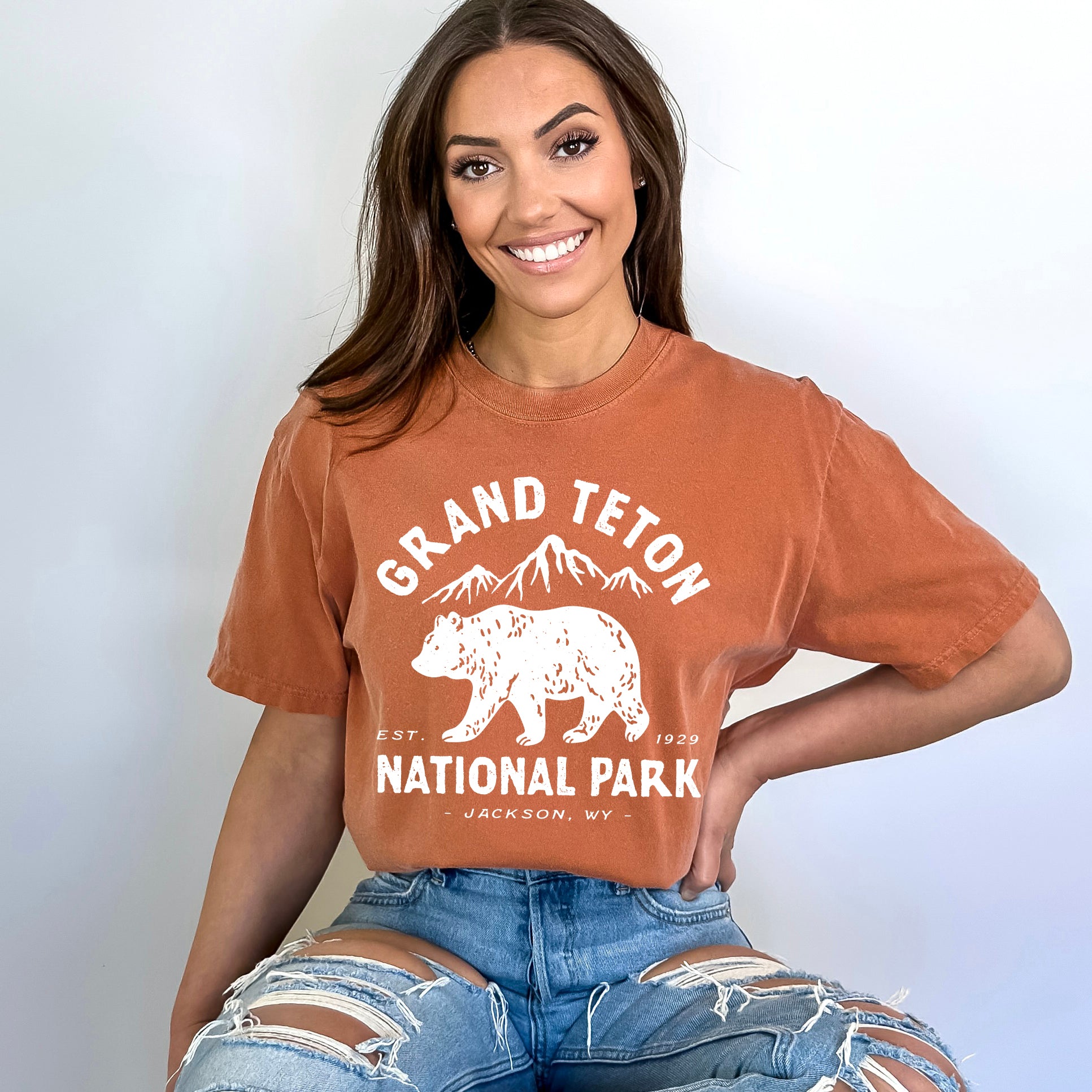 Vintage Grand Teton National Park | Garment Dyed Short Sleeve Tee