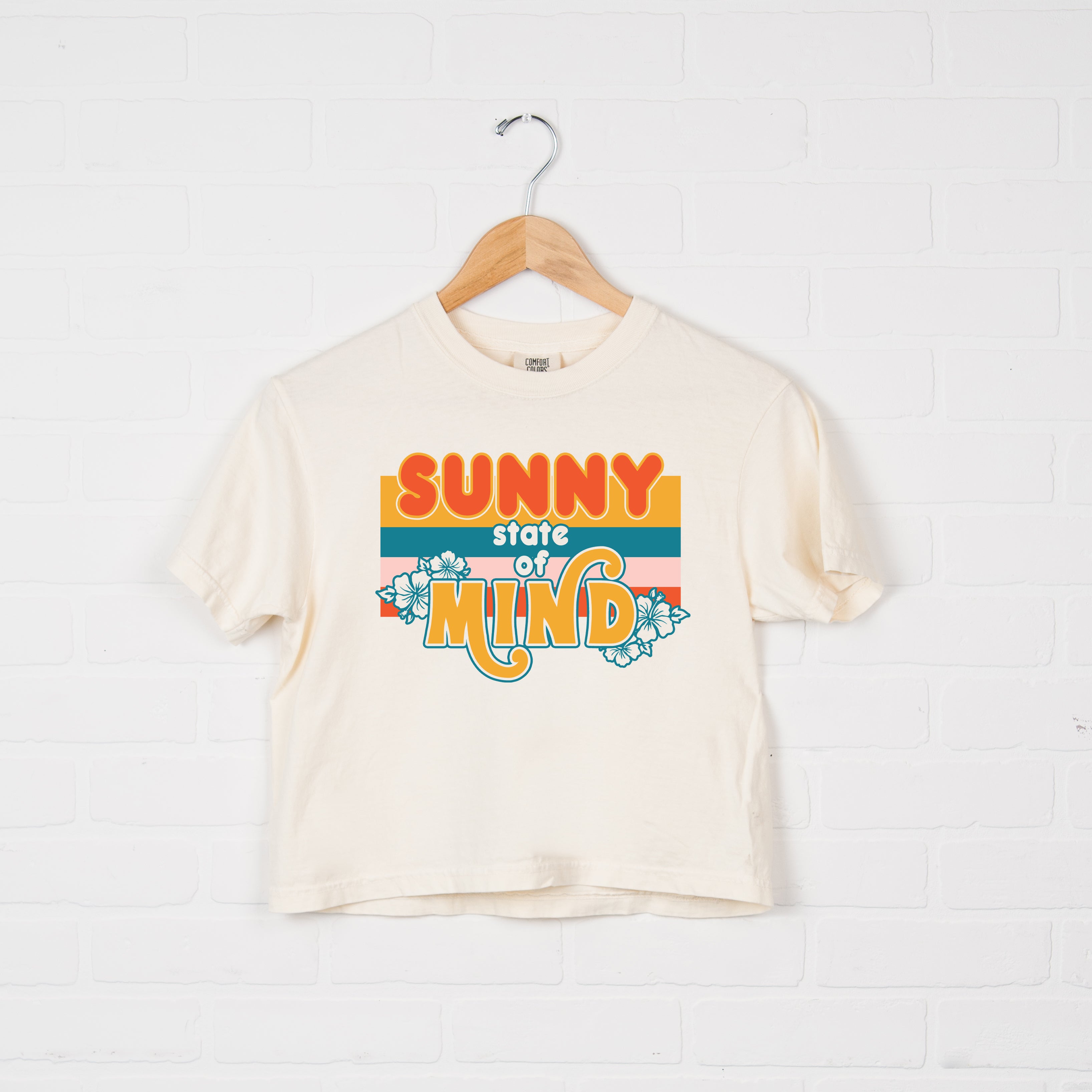 Sunny State Of Mind | Relaxed Fit Cropped Tee