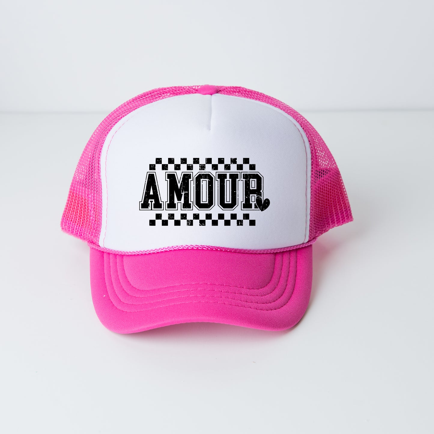 Amour Distressed Checkered | Foam Trucker Hat