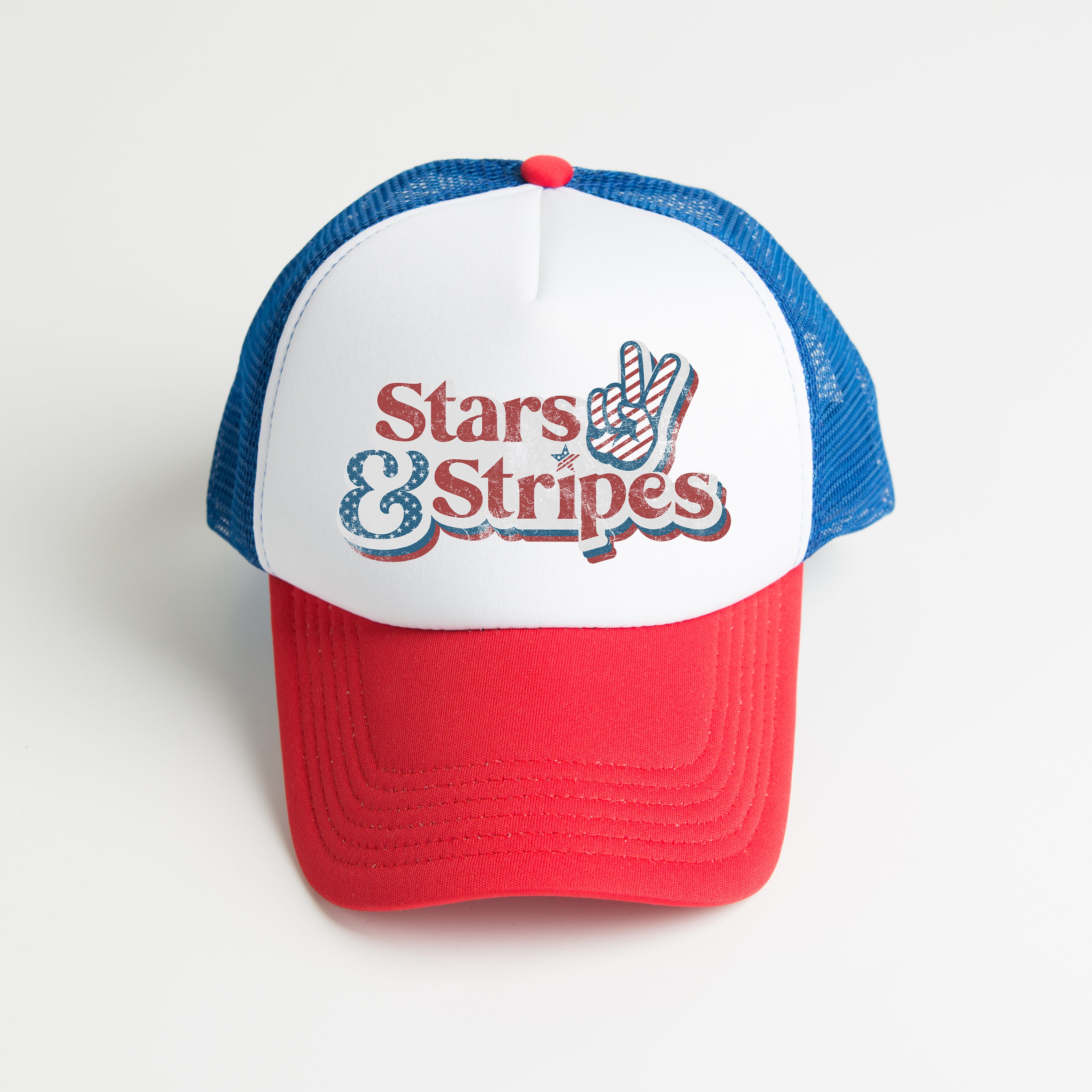 Stars And Stripes Distressed | Foam Trucker Hat