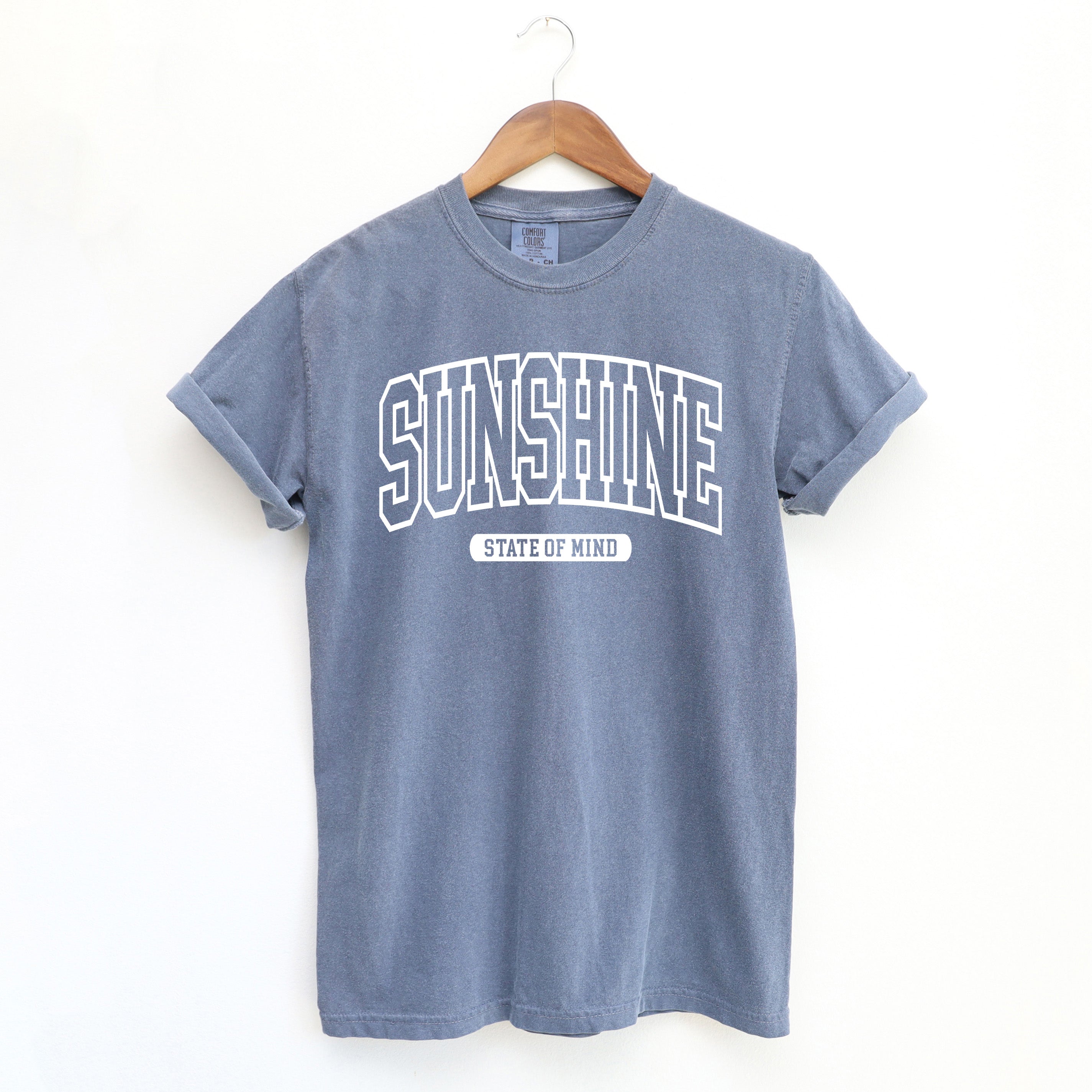 Varsity Sunshine State Of Mind | Garment Dyed Short Sleeve Tee