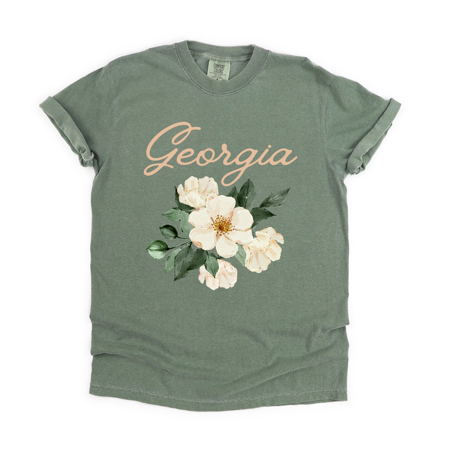 Georgia Flower Colorful | Garment Dyed Short Sleeve Tee