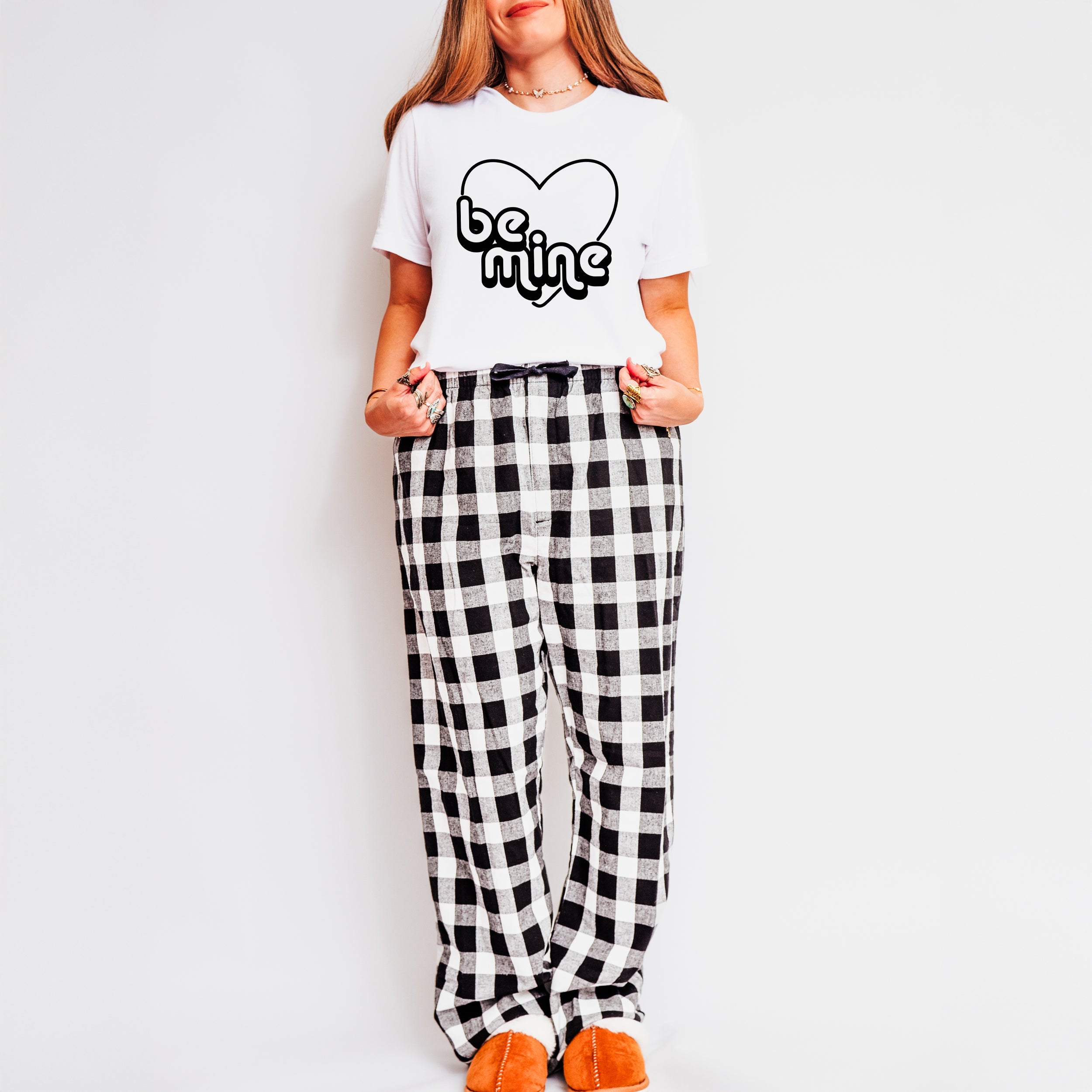 Retro Be Mine | Plaid Pajama Set