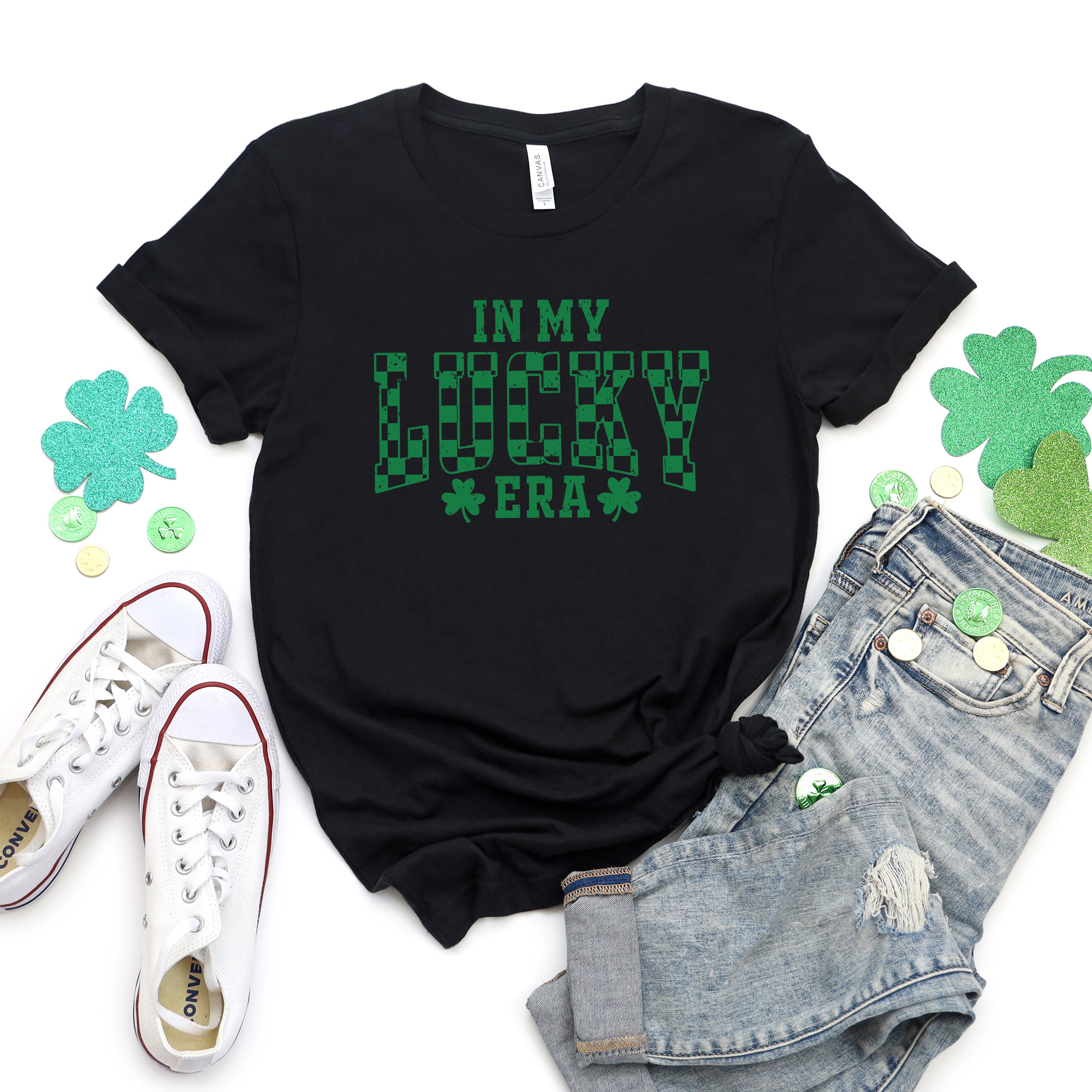 In My Lucky Era Checkered | Short Sleeve Graphic Tee