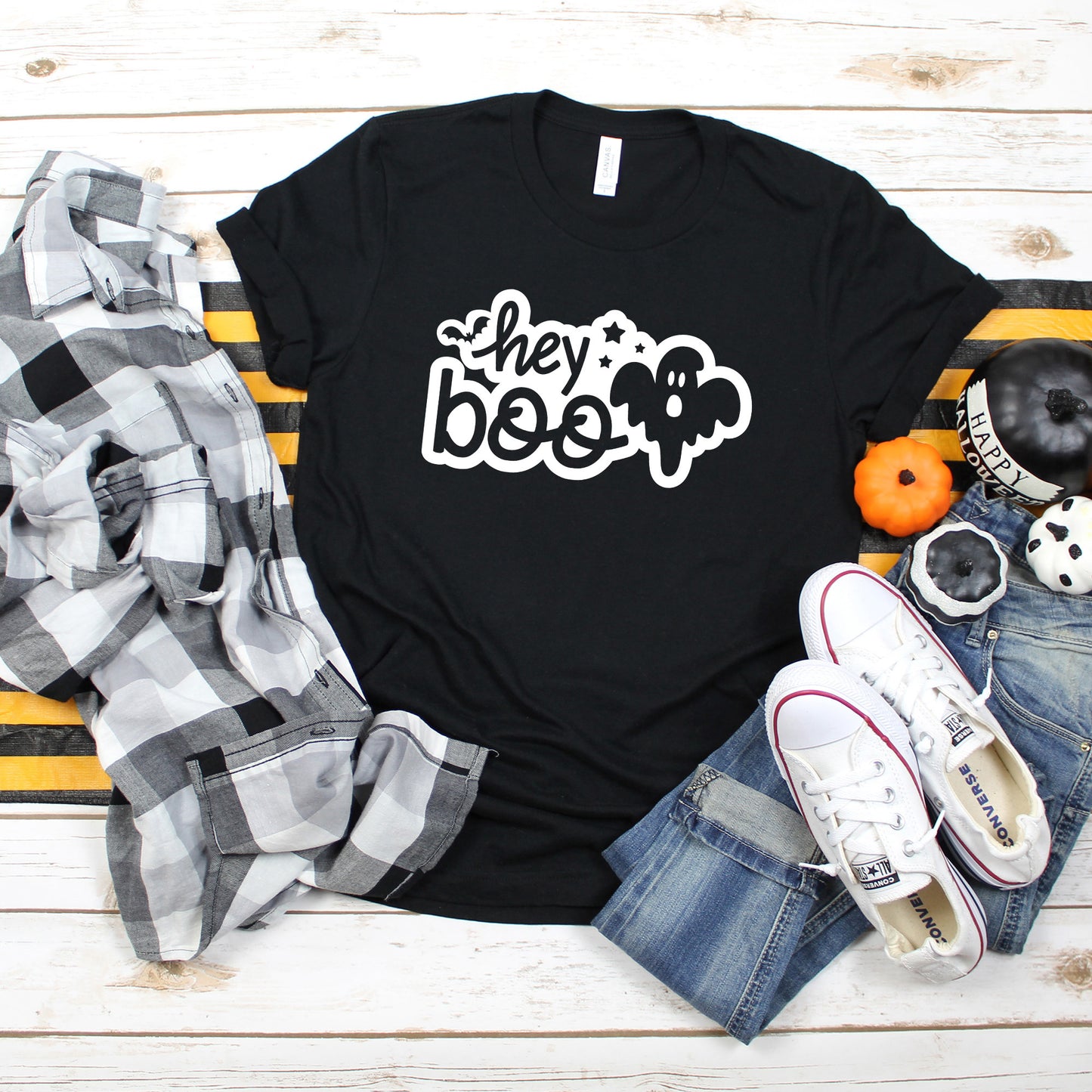 Hey Boo Ghost | Short Sleeve Crew Neck