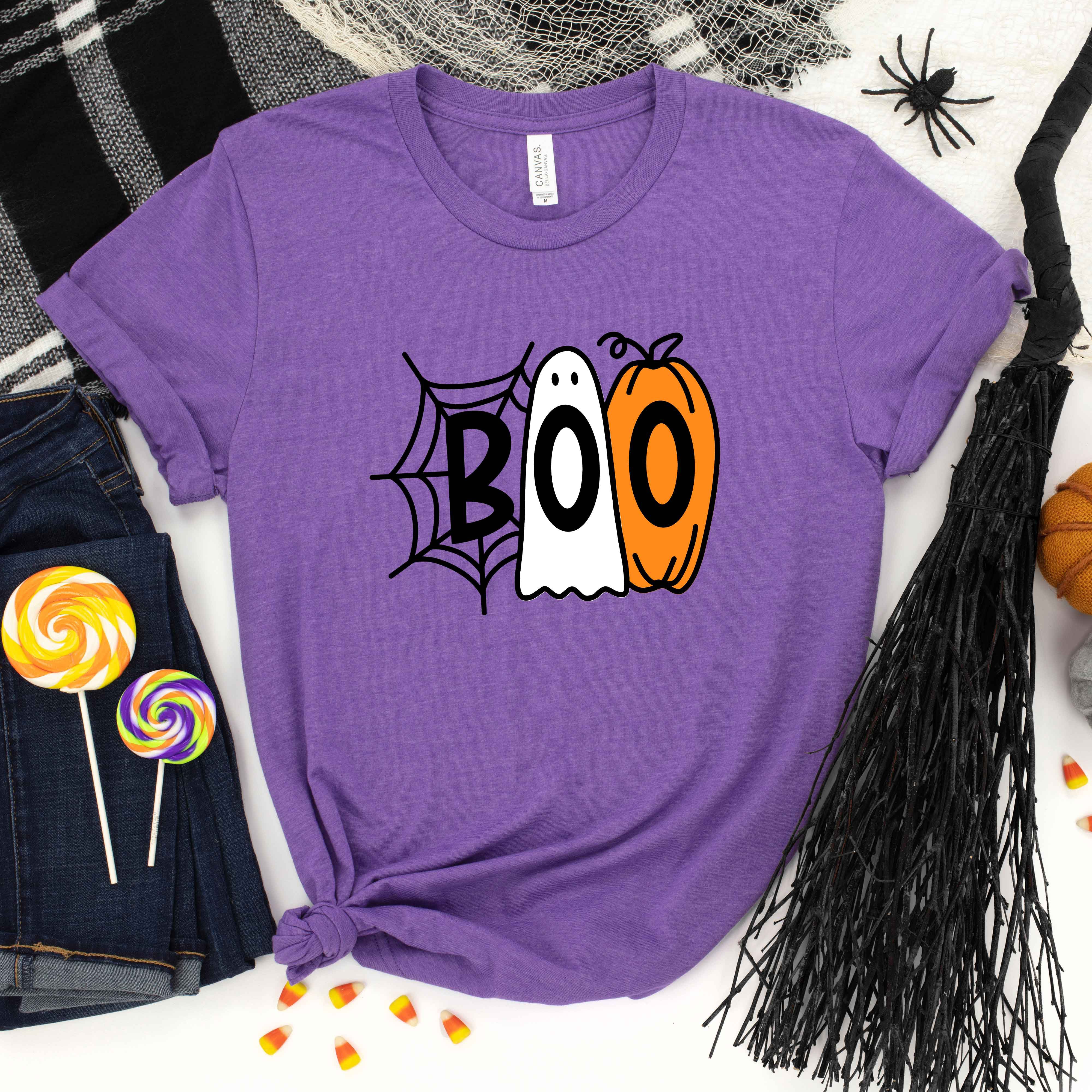 Boo Web Ghost | Short Sleeve Crew Neck