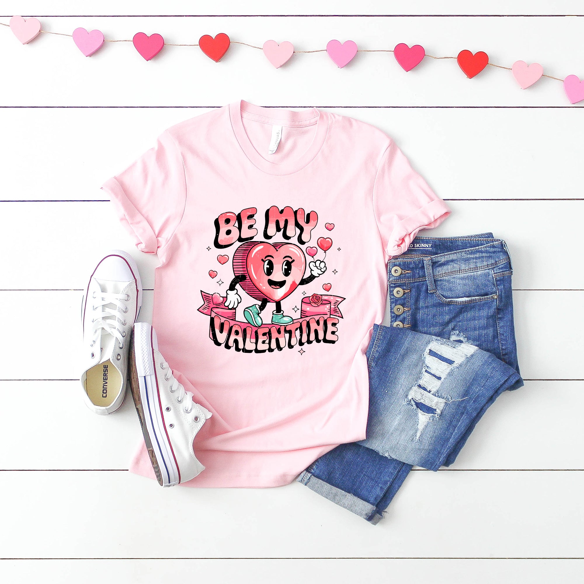Be My Valentine Cartoon | Short Sleeve Graphic Tee