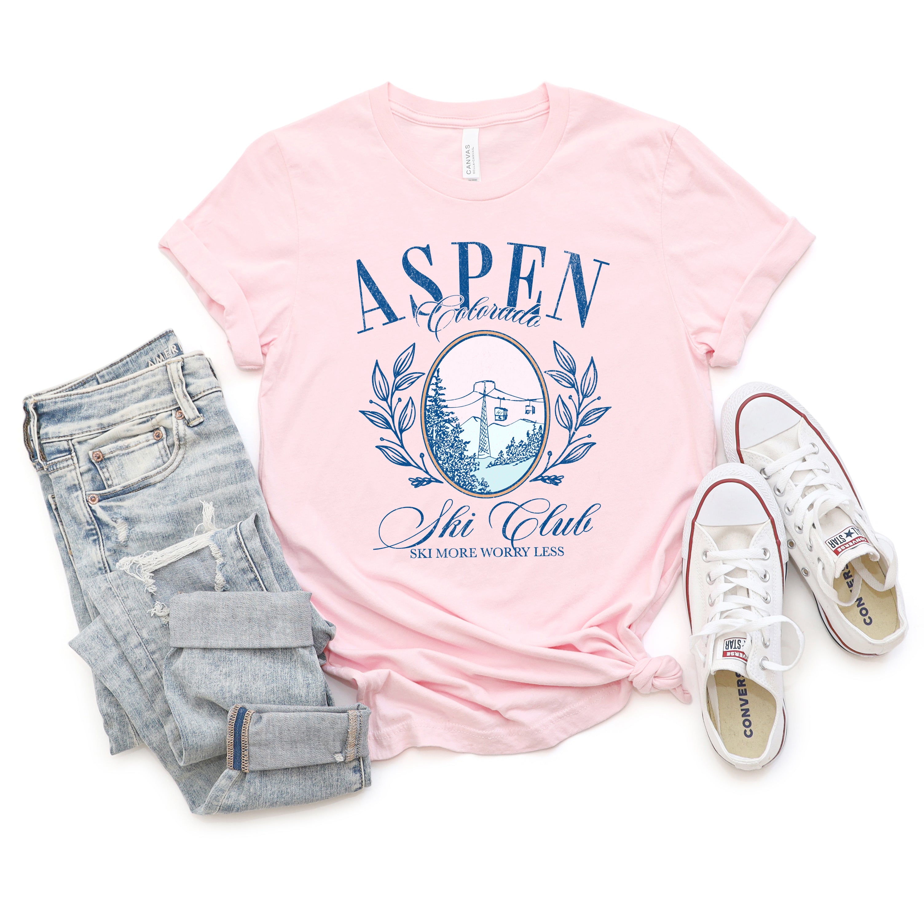 Aspen Ski Club Grunge | Short Sleeve Graphic Tee