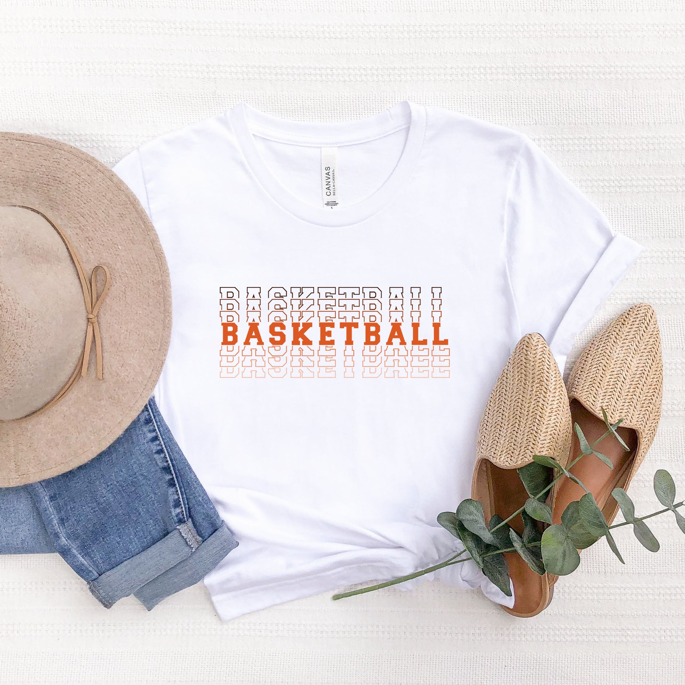 Colorful Basketball Stacked | Short Sleeve Graphic Tee