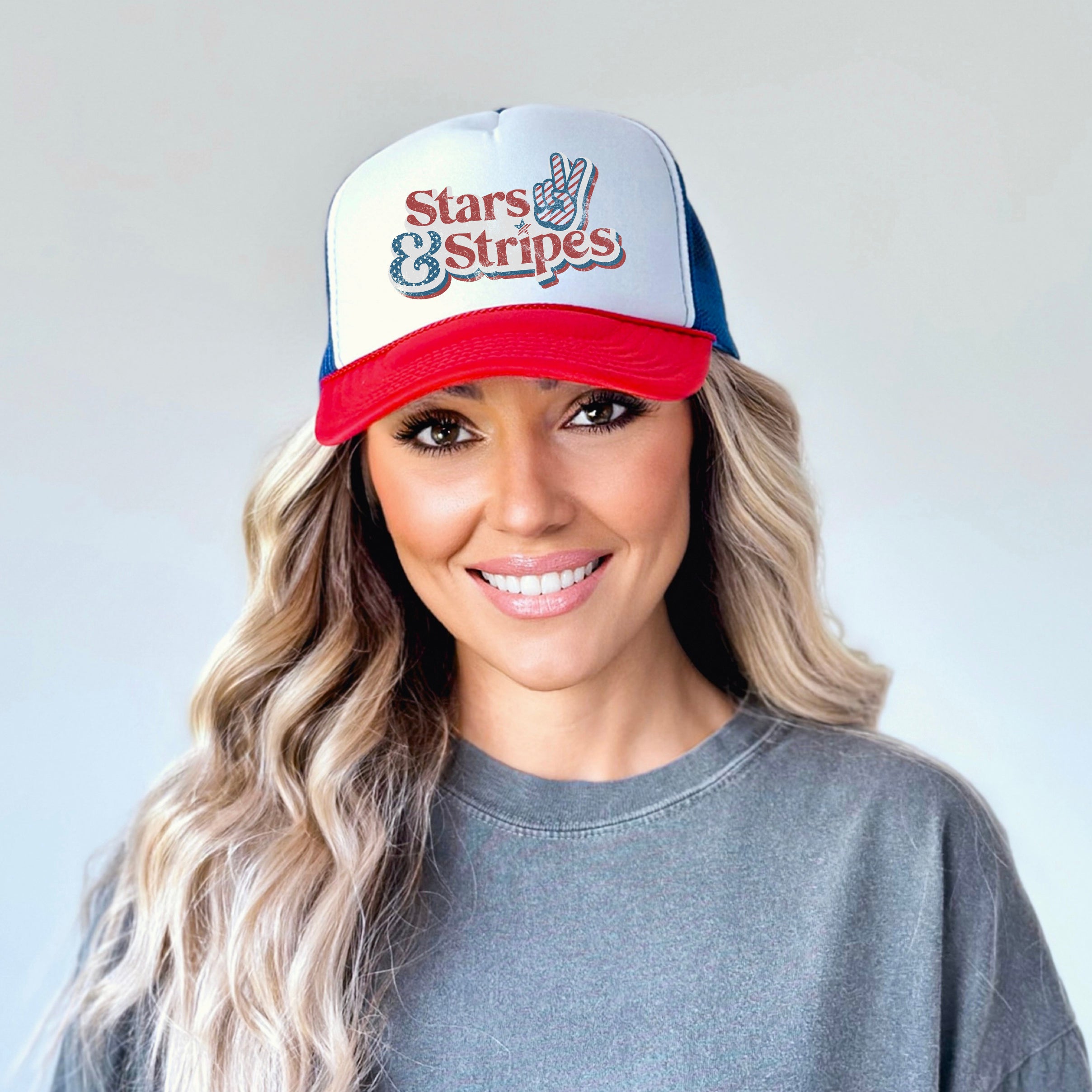 Stars And Stripes Distressed | Foam Trucker Hat