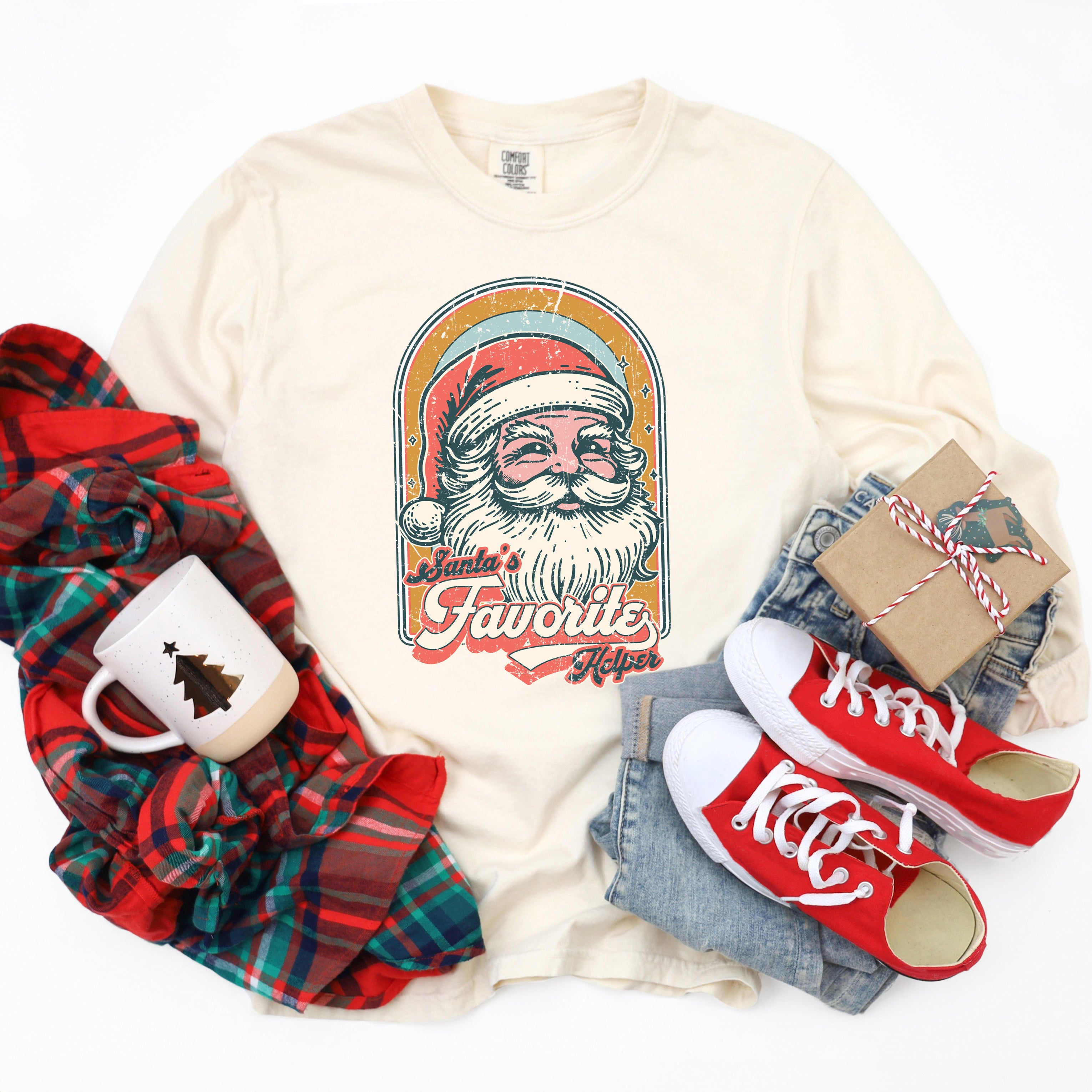 Santa's Favorite Helper | Garment Dyed Long Sleeve