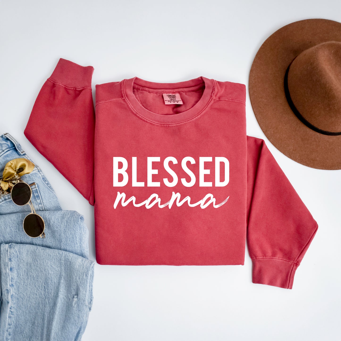 Blessed Mama | Garment Dyed Sweatshirt