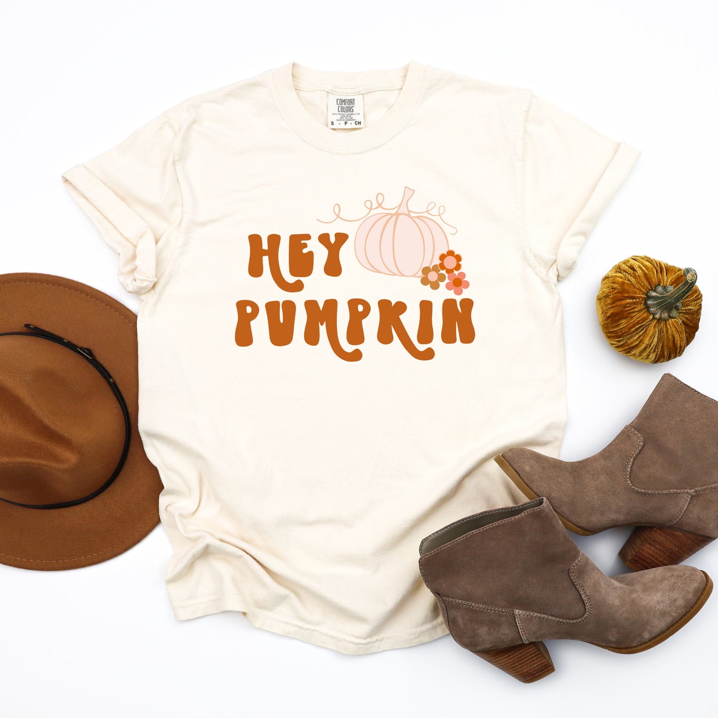 Hey Pumpkin Colorful | Garment Dyed Tee