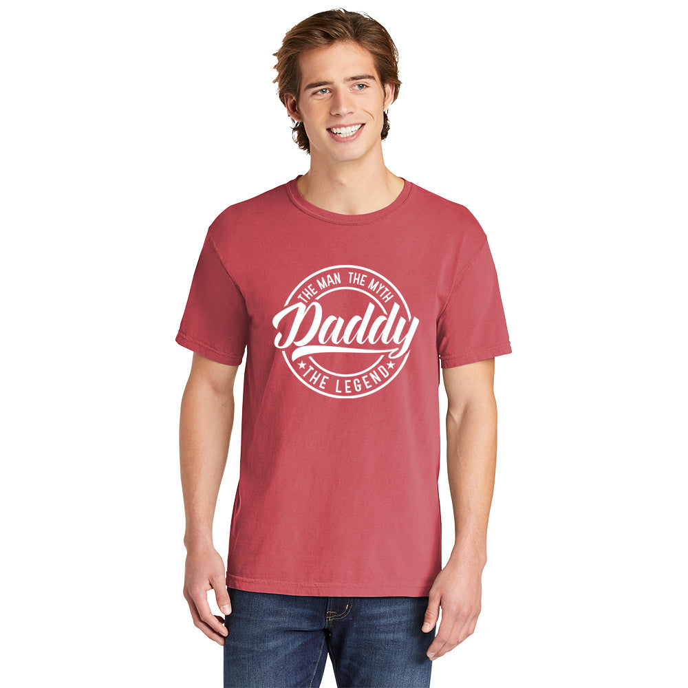 Daddy The Man The Myth | Men's Garment Dyed Tee
