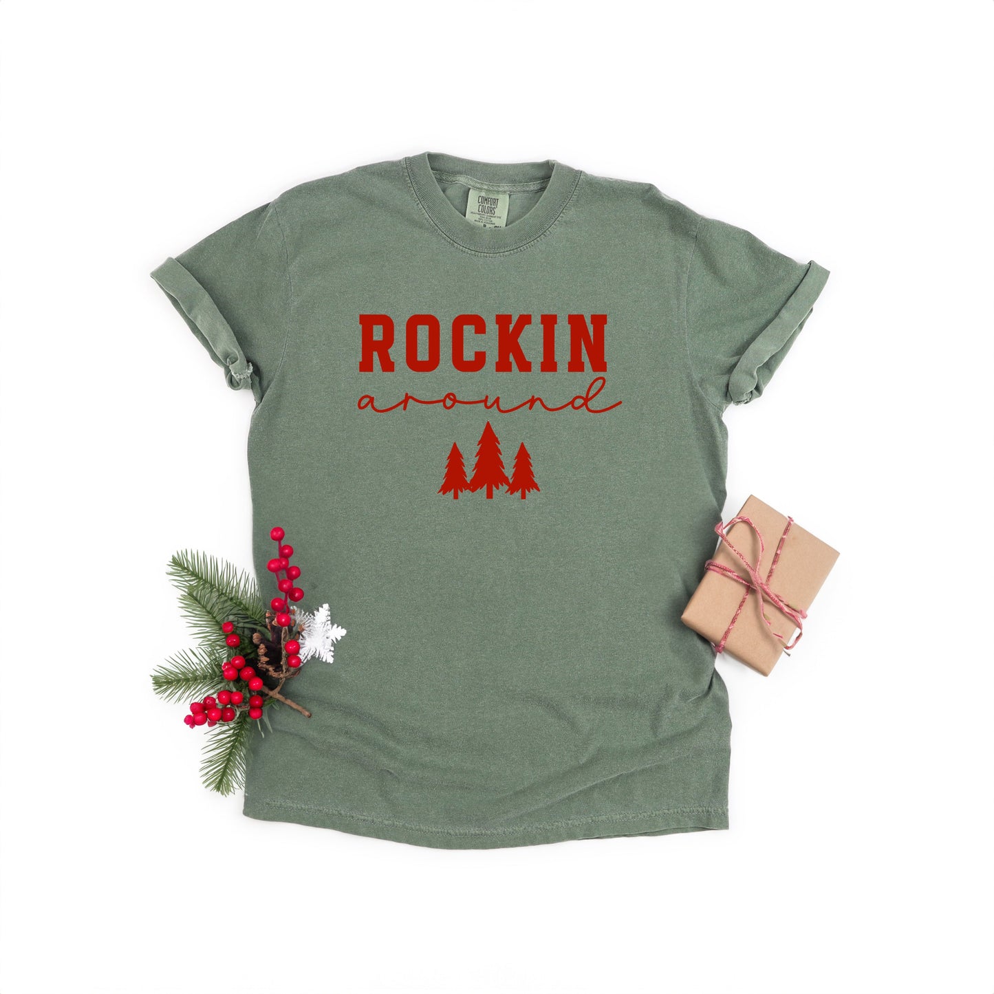 Clearance Rockin' Christmas Tree | Garment Dyed Tee