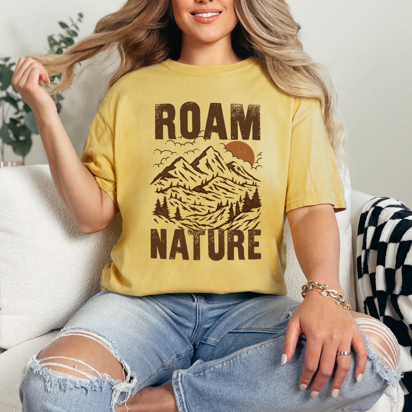 Roam Nature Mountains | Garment Dyed Short Sleeve Tee