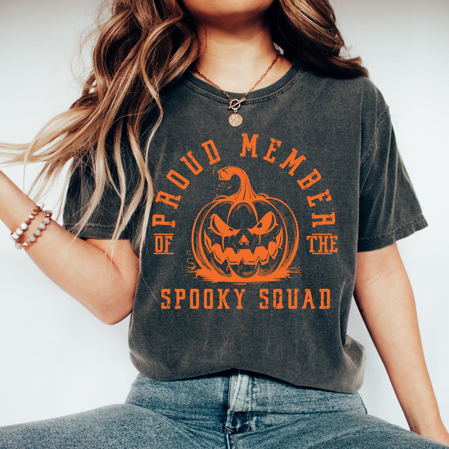 Proud Member Spooky Squad | Garment Dyed Short Sleeve Tee