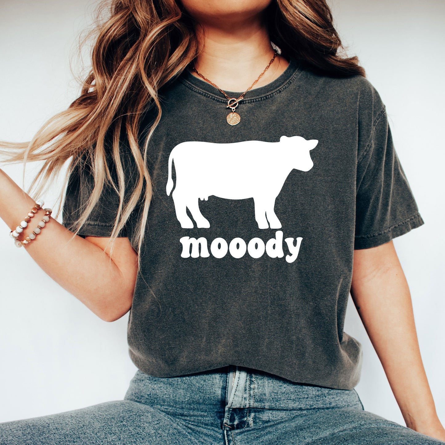 Moody Cow | Garment Dyed Tee