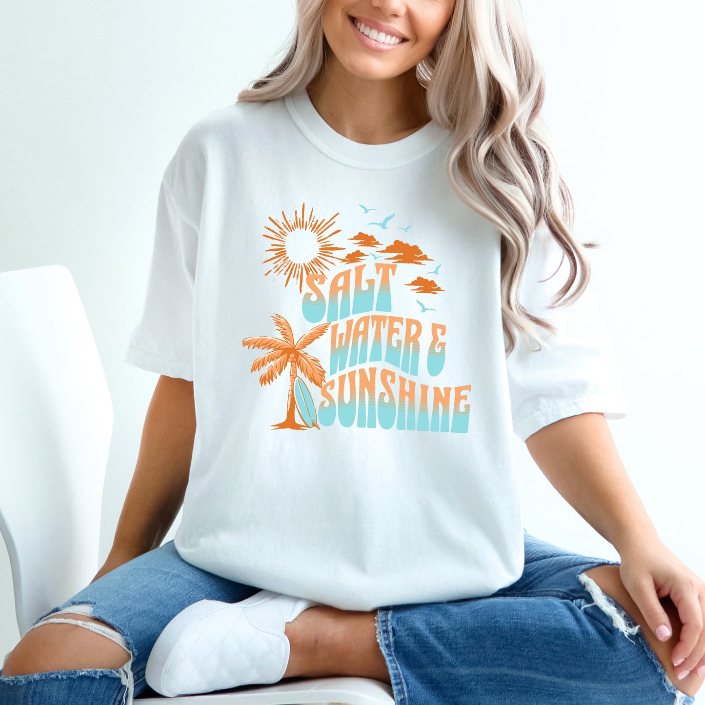 Salt Water And Sunshine | Garment Dyed Short Sleeve Tee