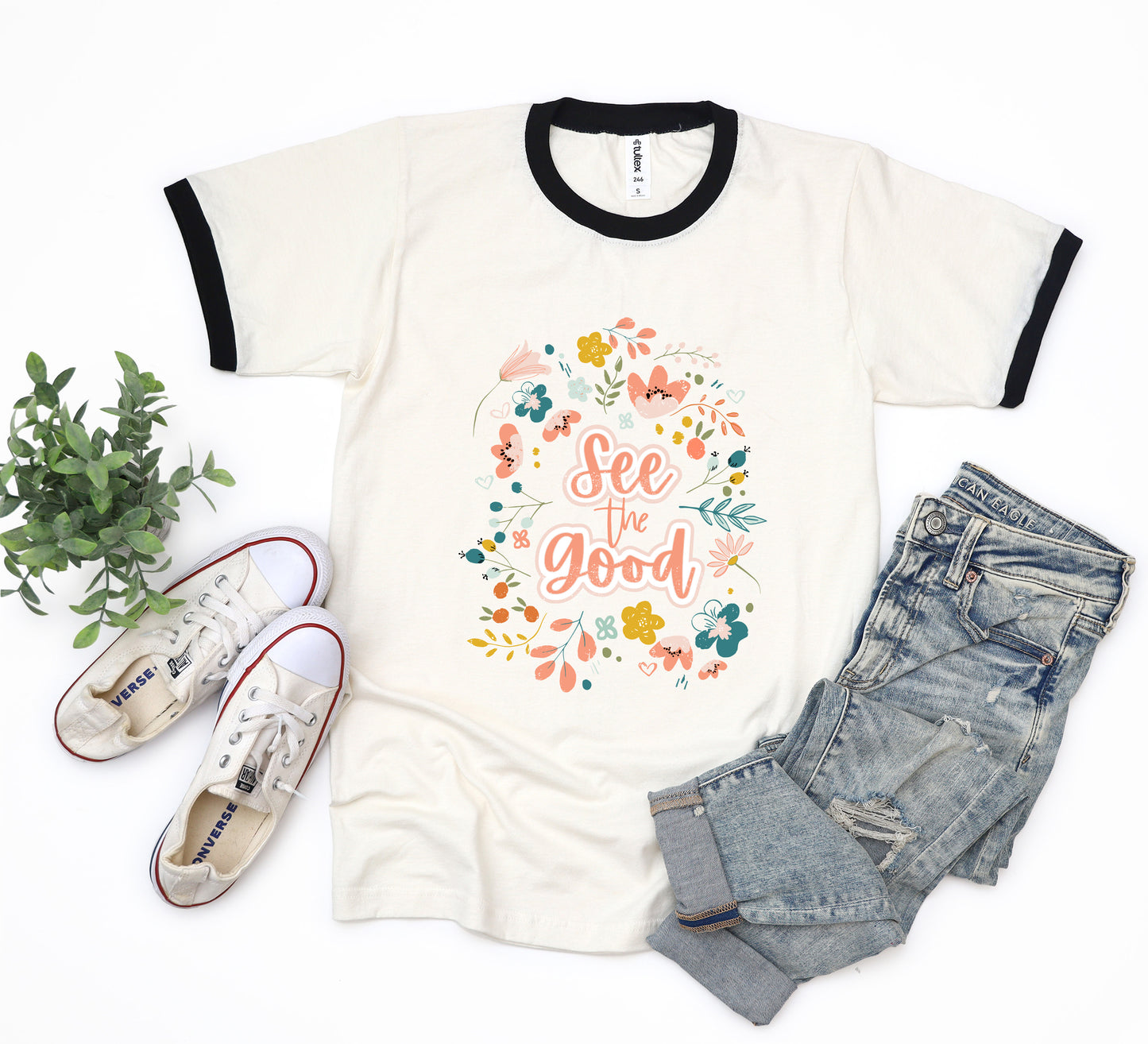 See The Good Floral | Ringer Tee