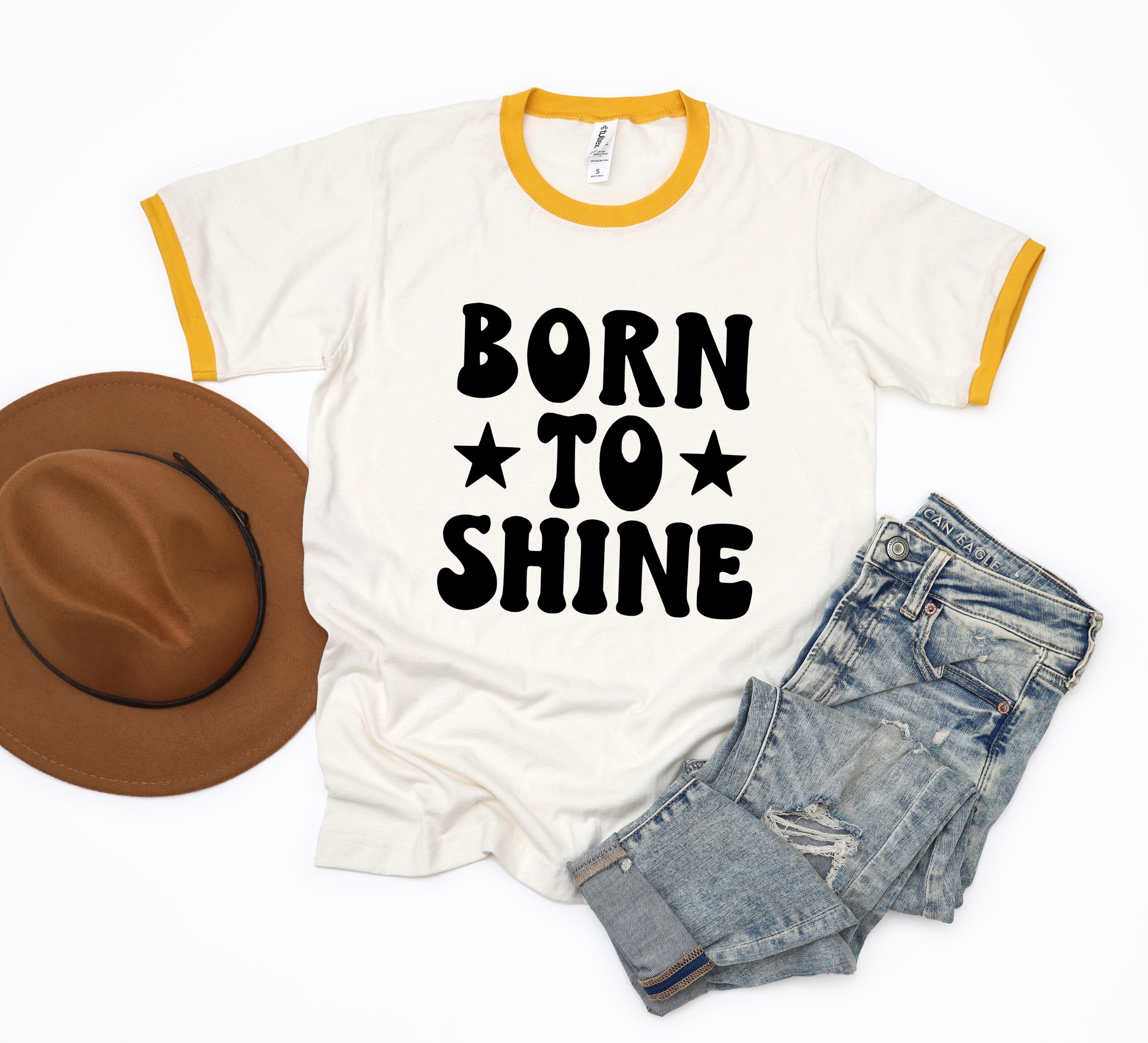 Born To Shine Stars | Ringer Tee
