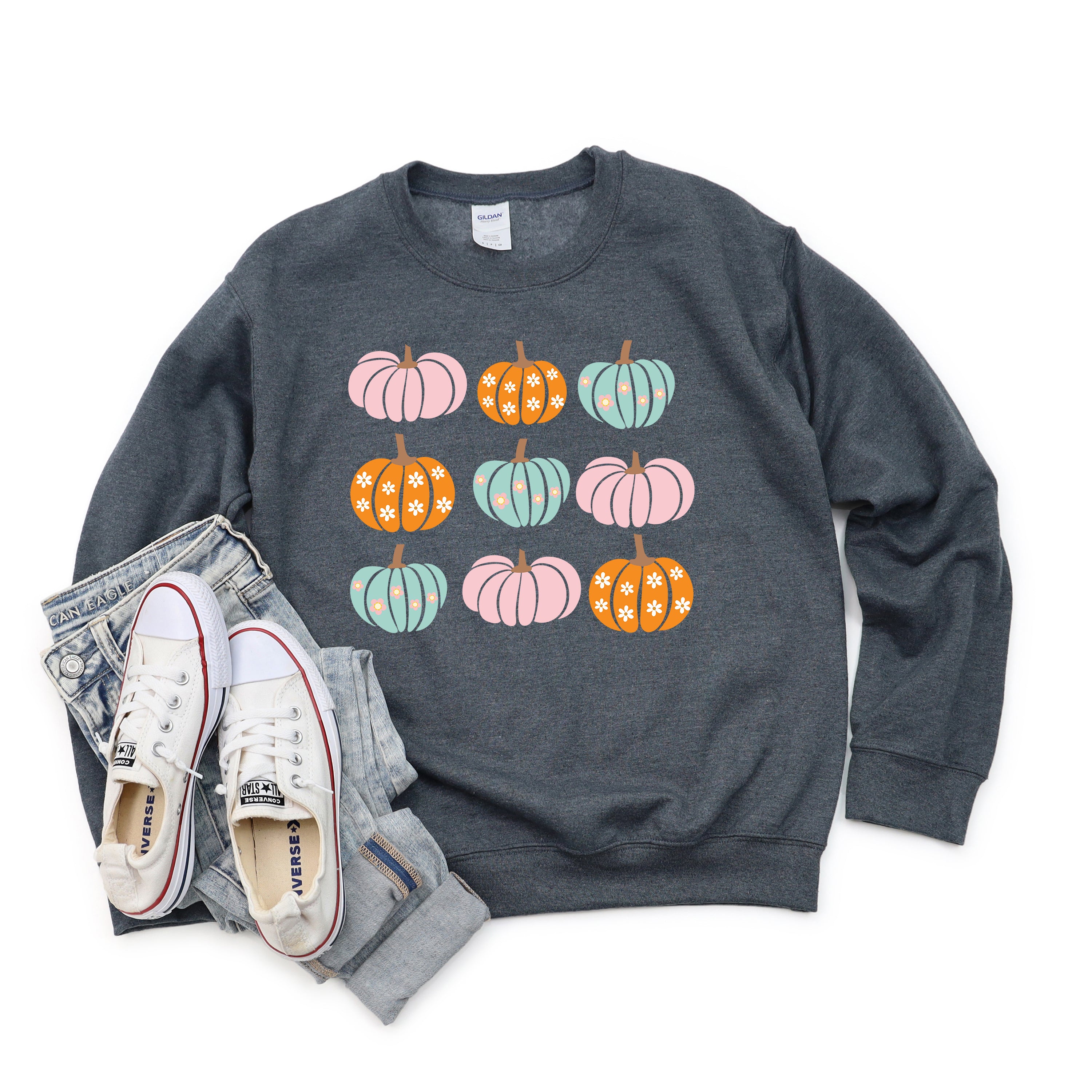 Floral Pumpkins Chart | Sweatshirt