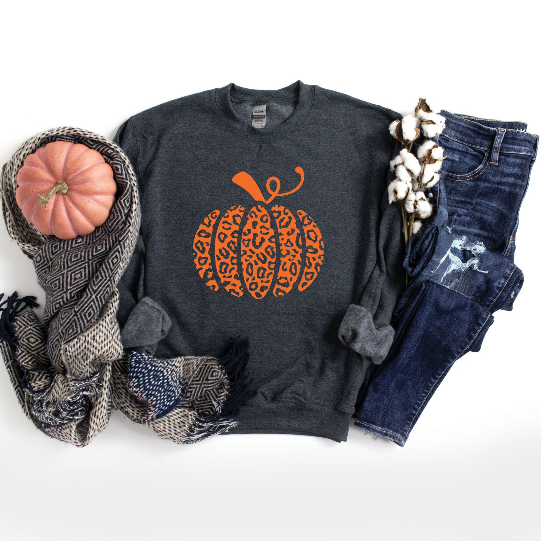 Orange Leopard Pumpkin | Sweatshirt