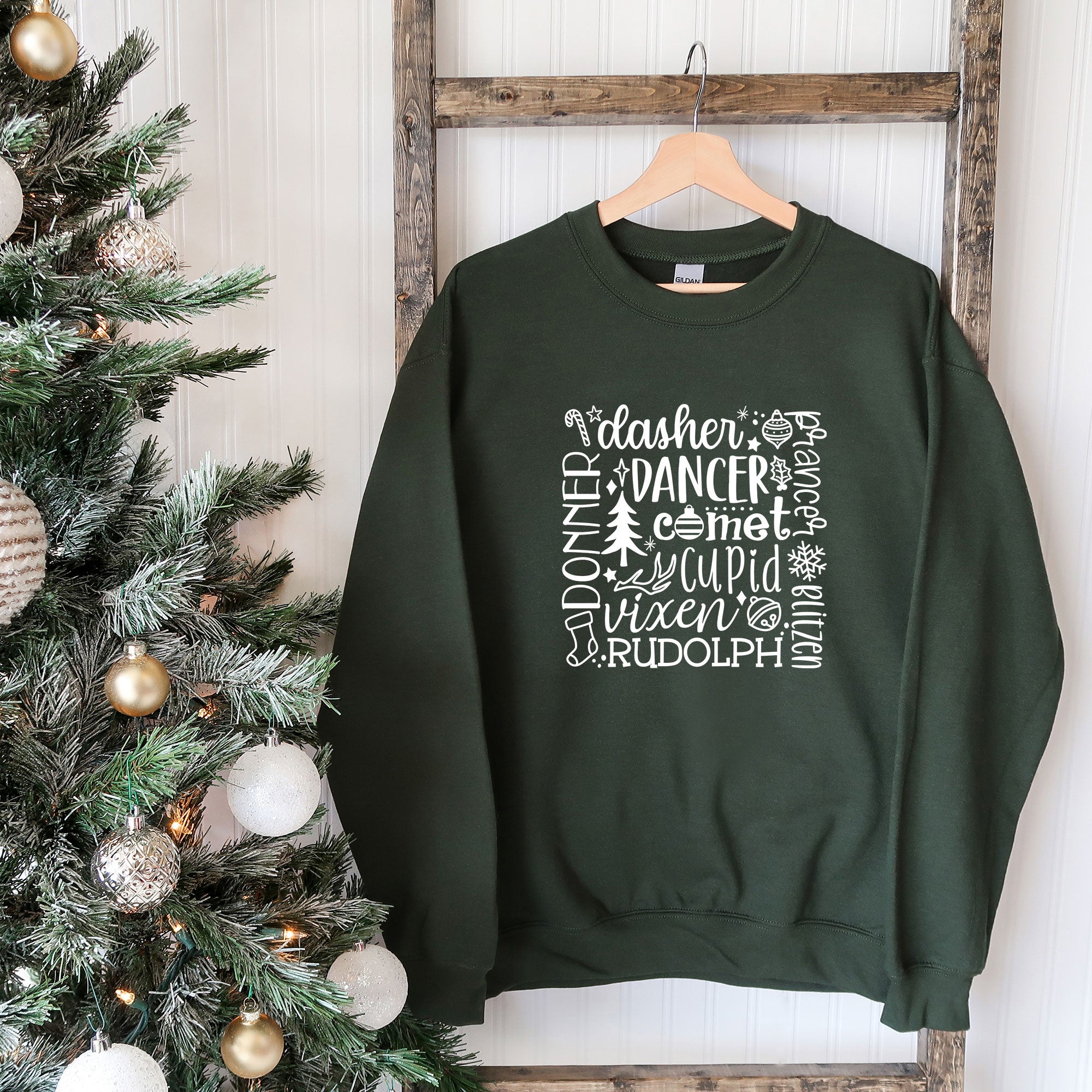 Reindeer Name Collage | Sweatshirt
