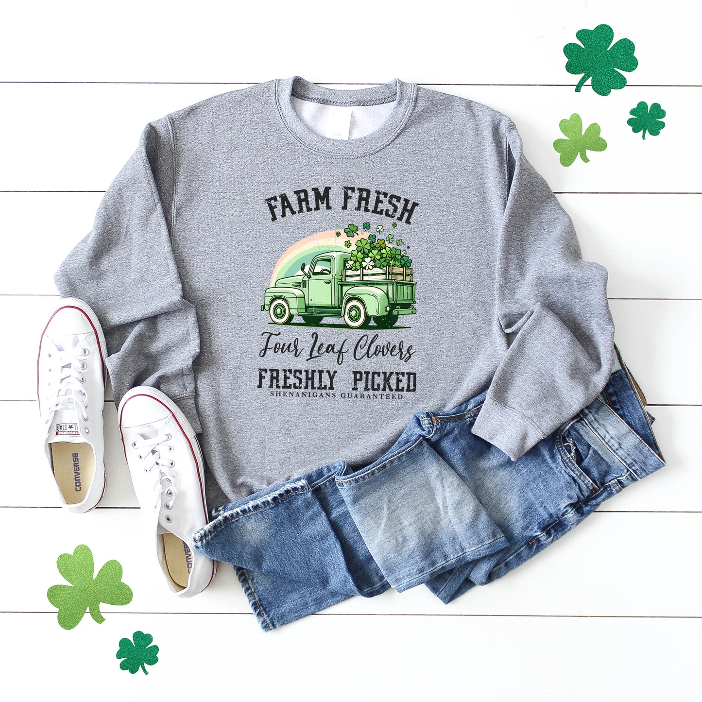 Farm Fresh Green Truck | Sweatshirt