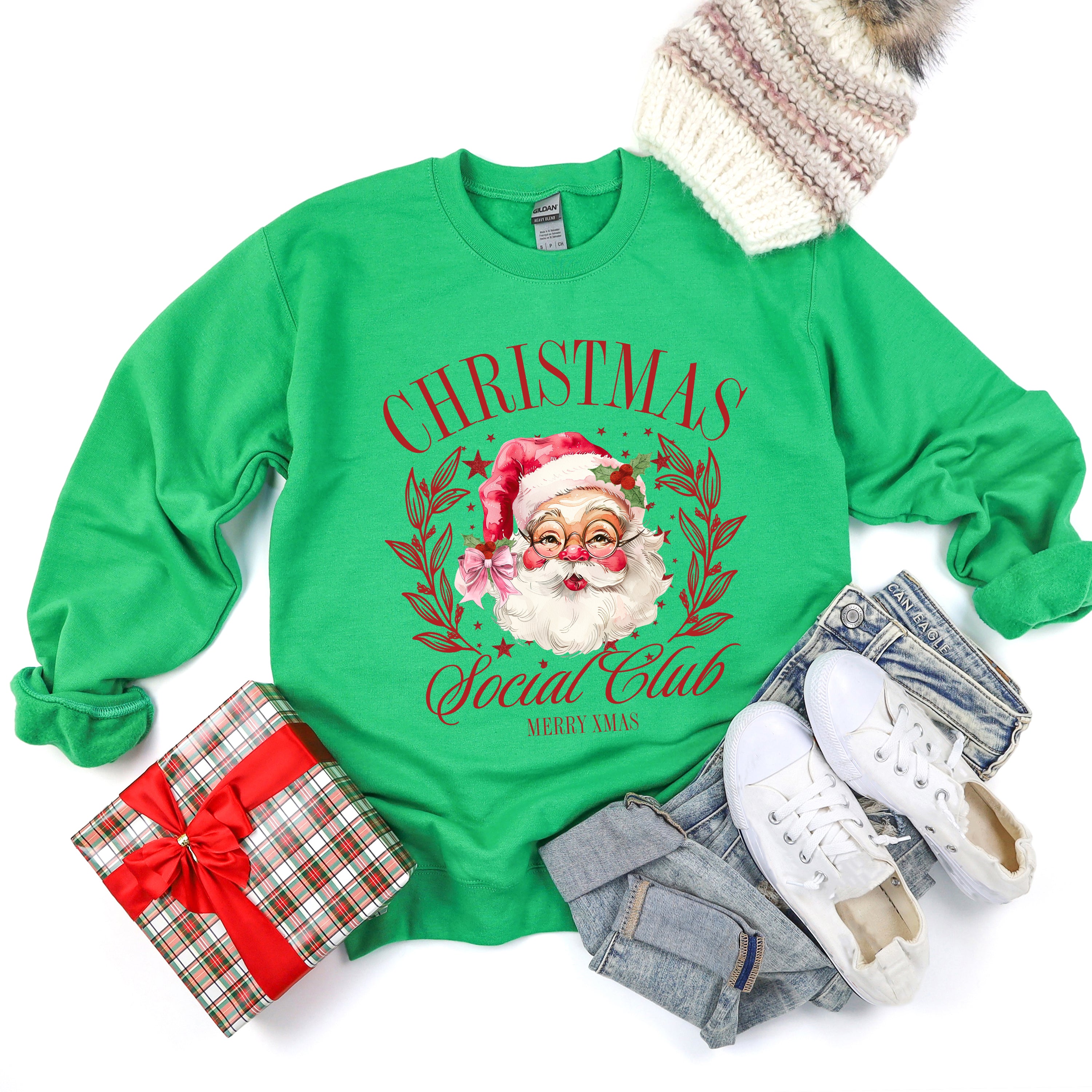 Christmas Social Club Santa | Sweatshirt