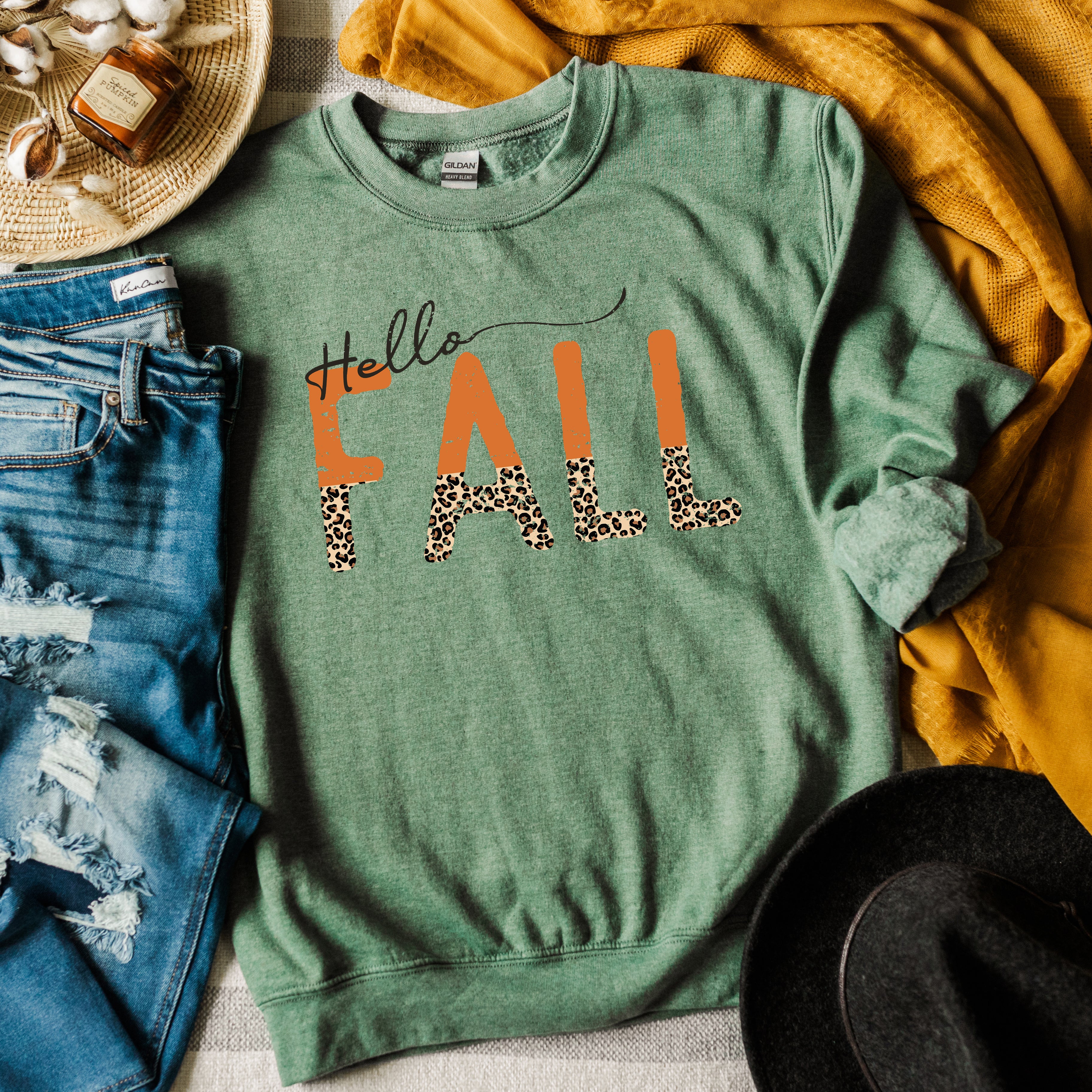 Leopard Hello Fall | Sweatshirt