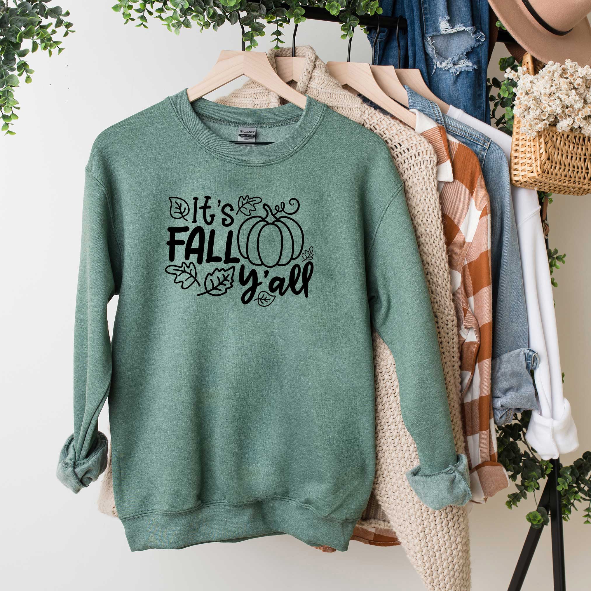 It's Fall Y'all Leaves | Sweatshirt
