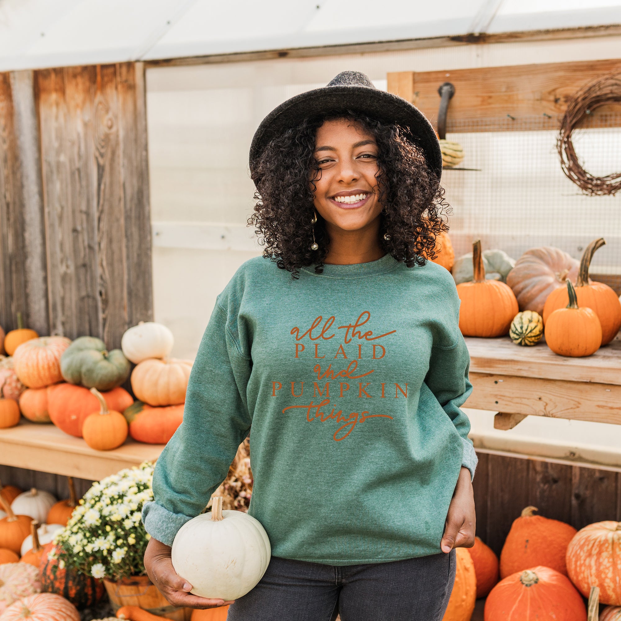 All the Plaid and Pumpkin Things | Sweatshirt