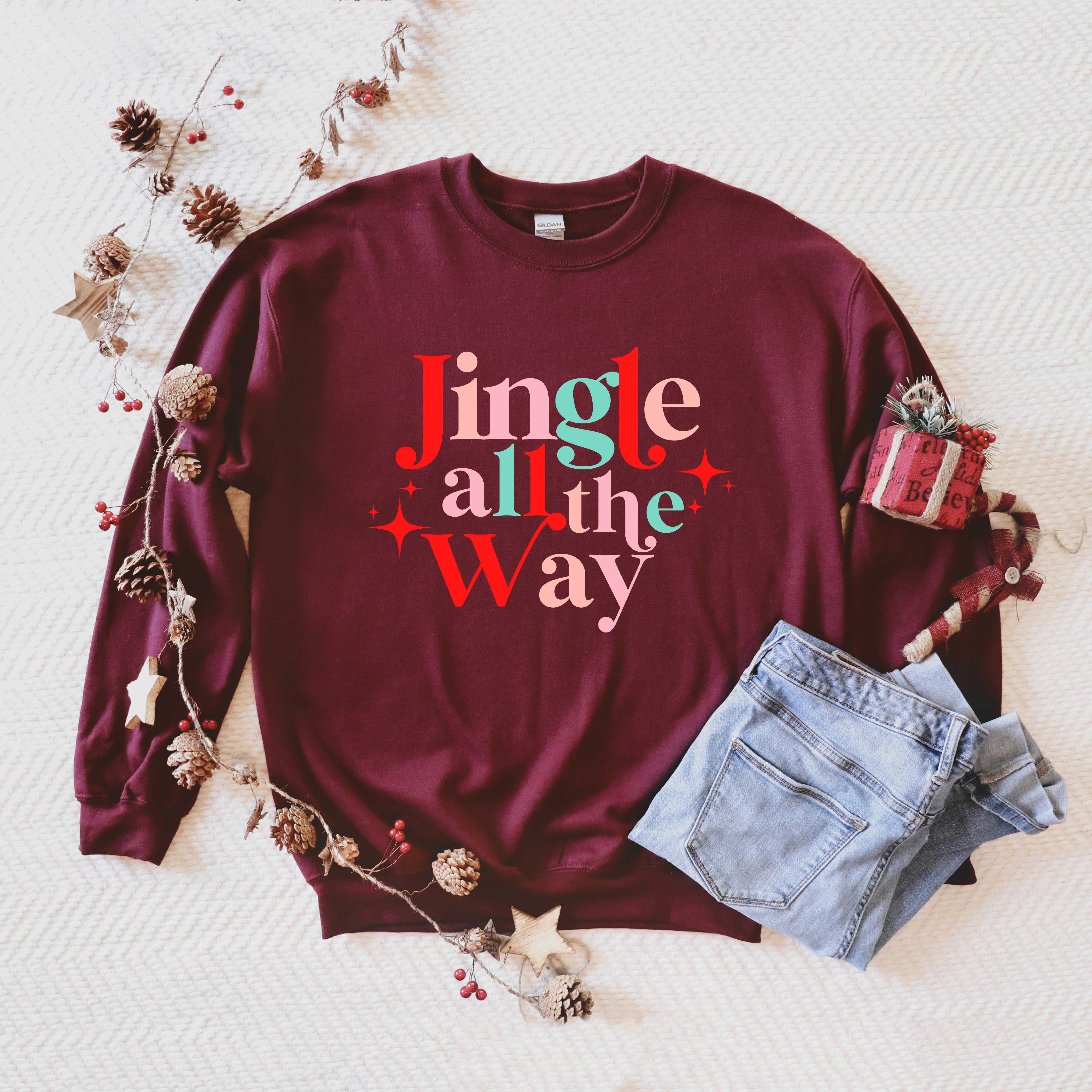 Jingle All The Way Colorful | Sweatshirt