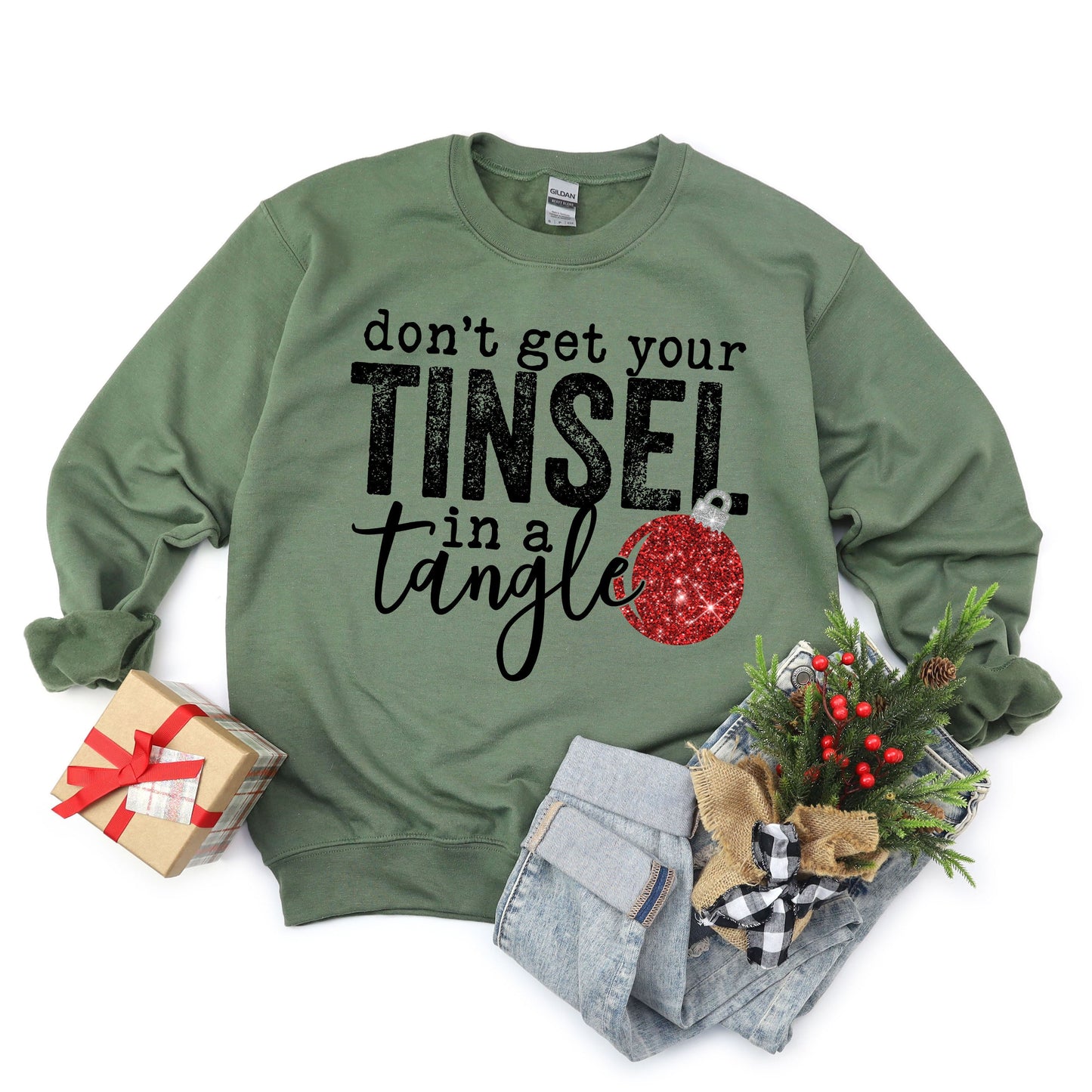 Clearance Tinsel In A Tangle Bulb | Sweatshirt