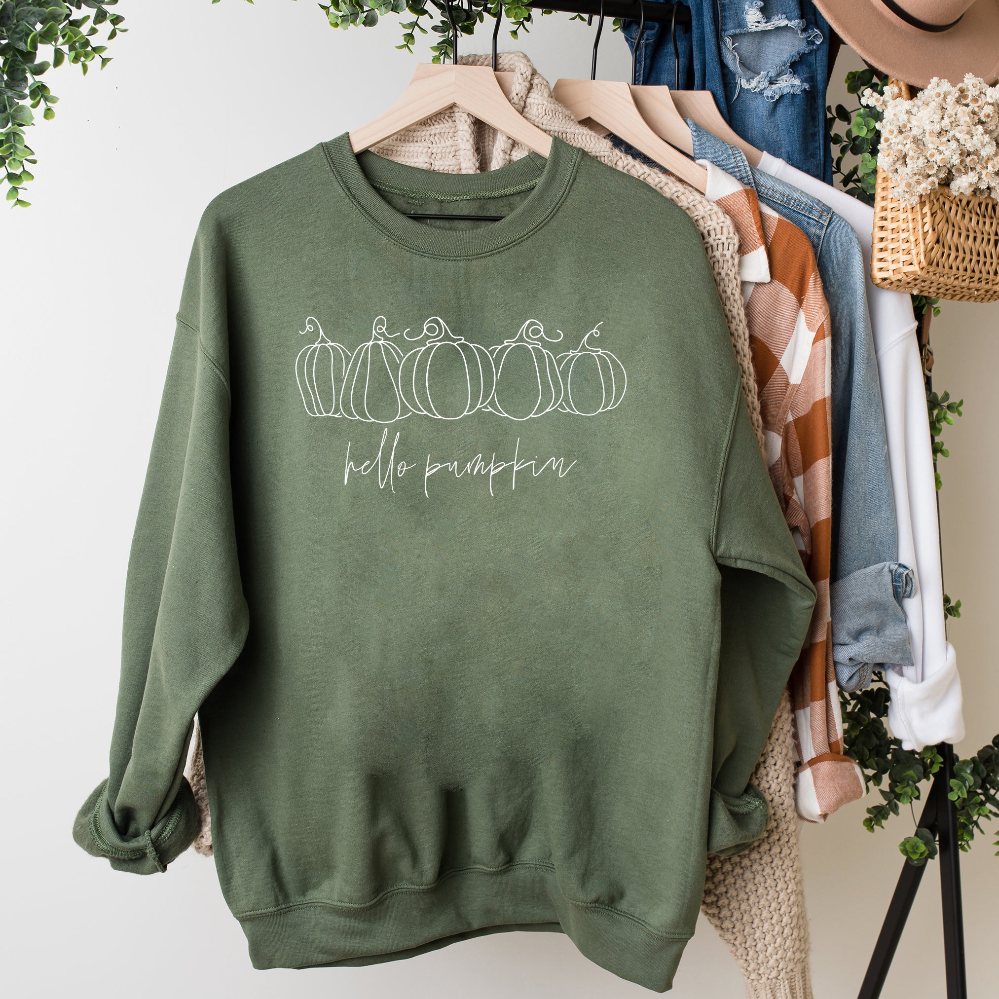 Hand Drawn Hello Pumpkin | Sweatshirt