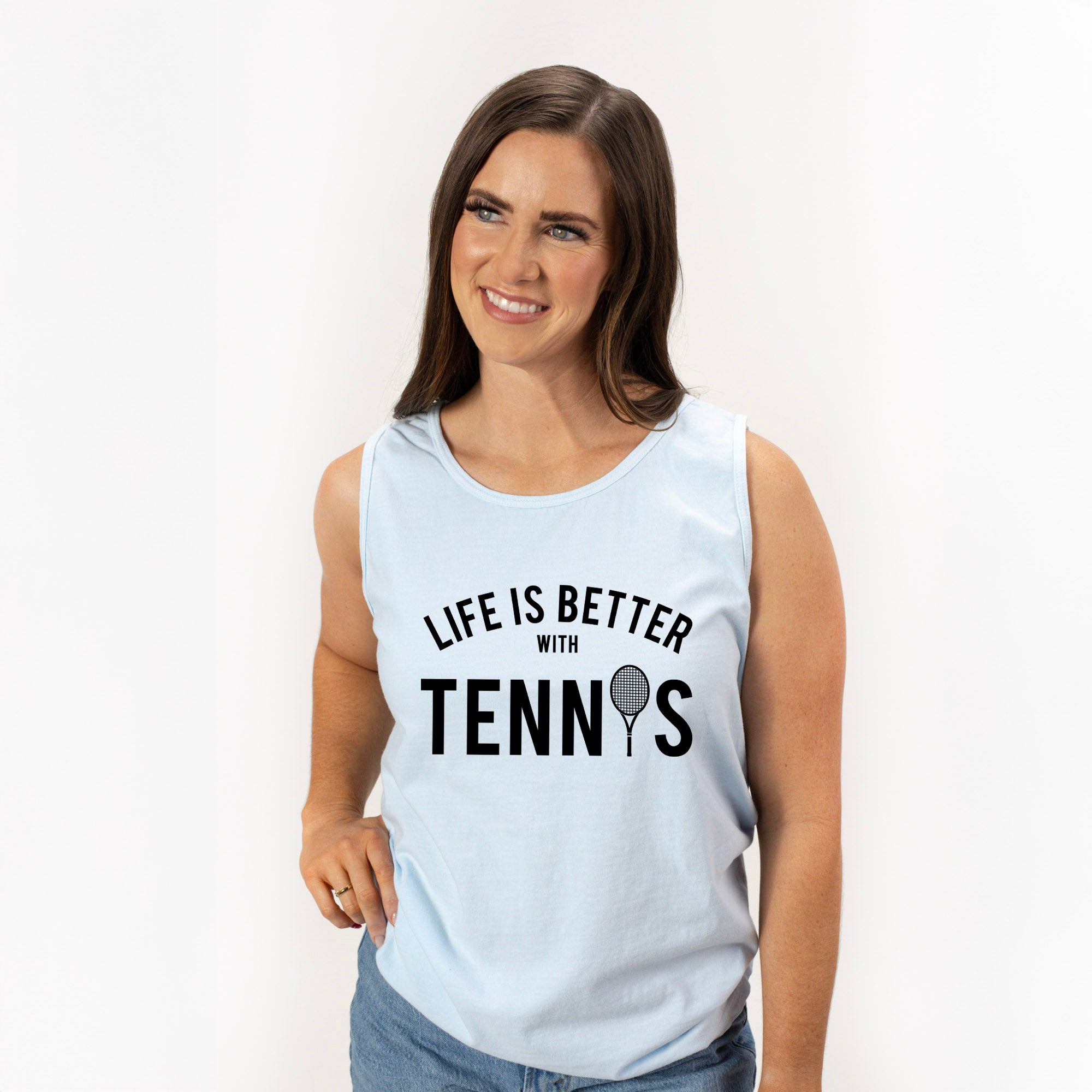 Life Is Better With Tennis | Garment Dyed Tank