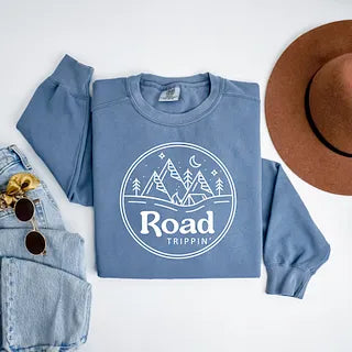 Road Trippin' Circle Mountains | Garment Dyed Sweatshirt
