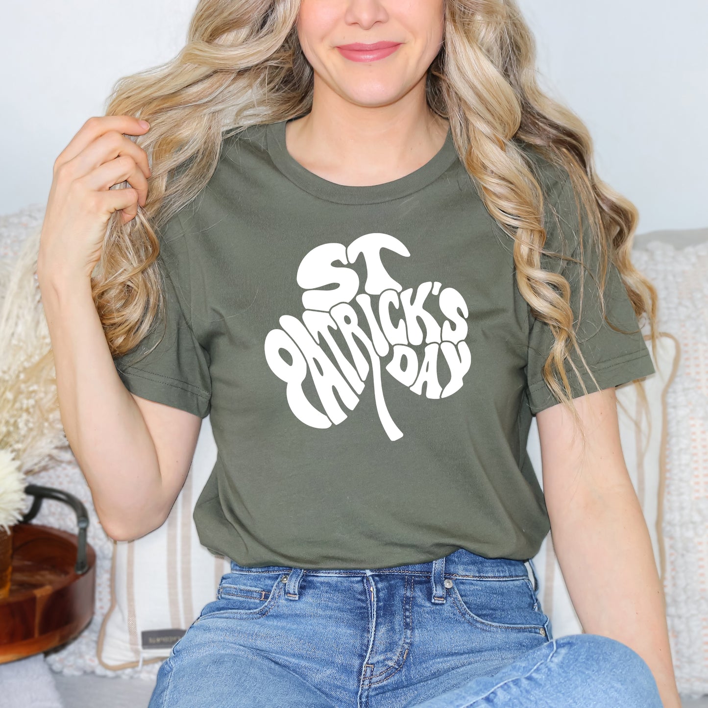 St. Patrick's Day Word Shamrock | Short Sleeve Graphic Tee